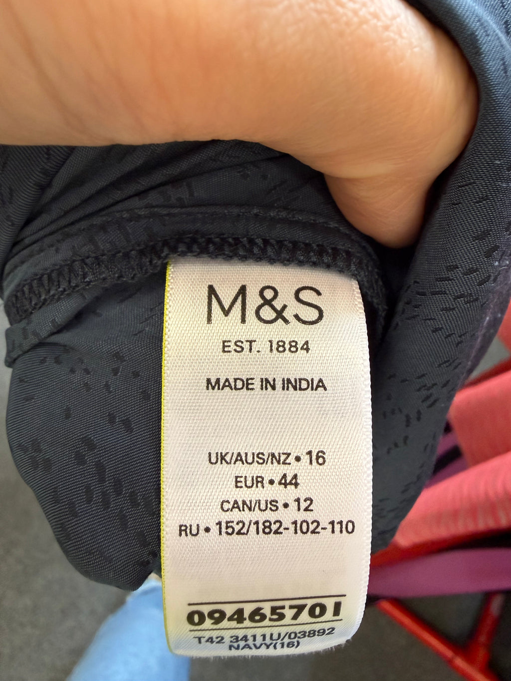 M&S navy sleeveless tie middle midi dress