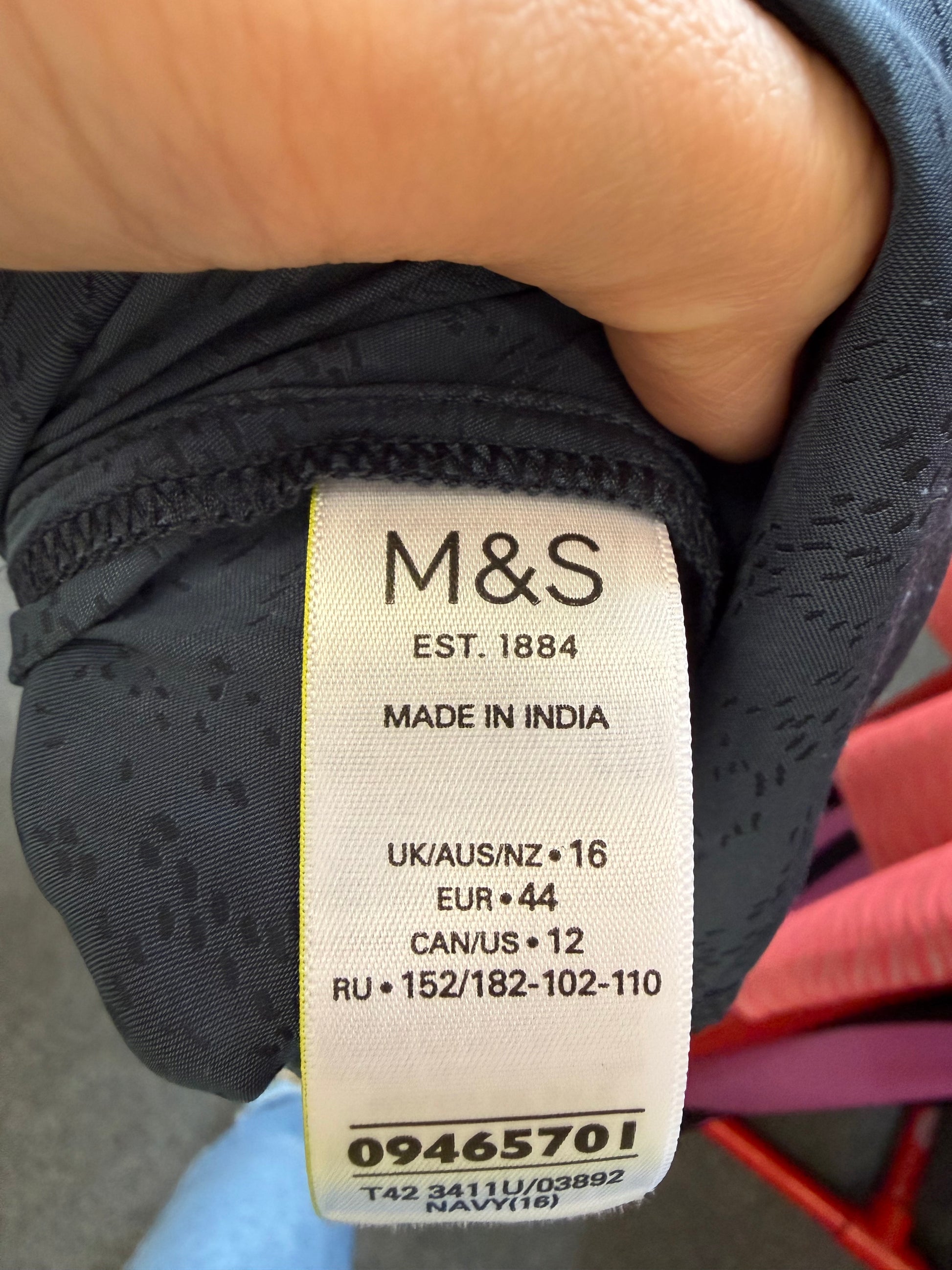 M&S navy sleeveless tie middle midi dress