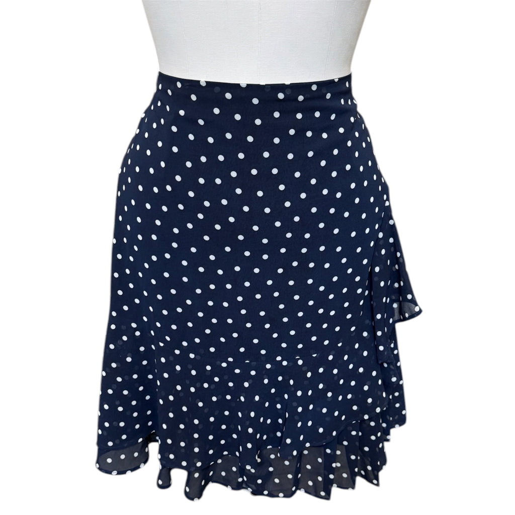 M&S polka dot frill mini skirt