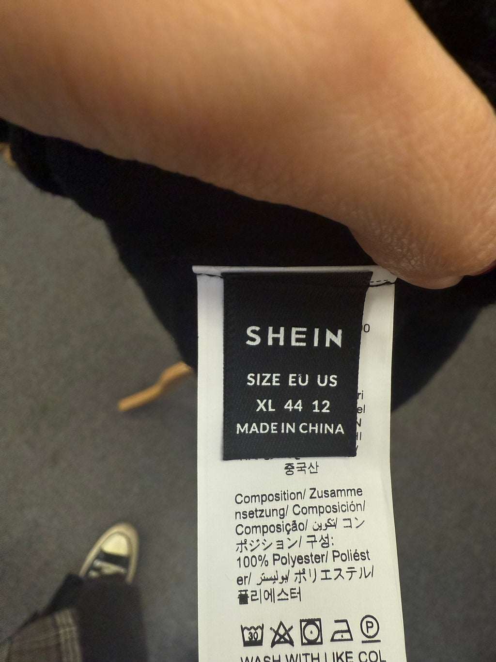 Shein black round neck jumper
