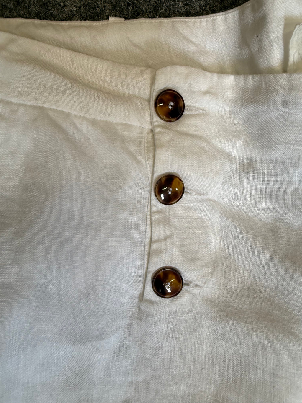 Maison 123 Paris white wide leg linen trousers