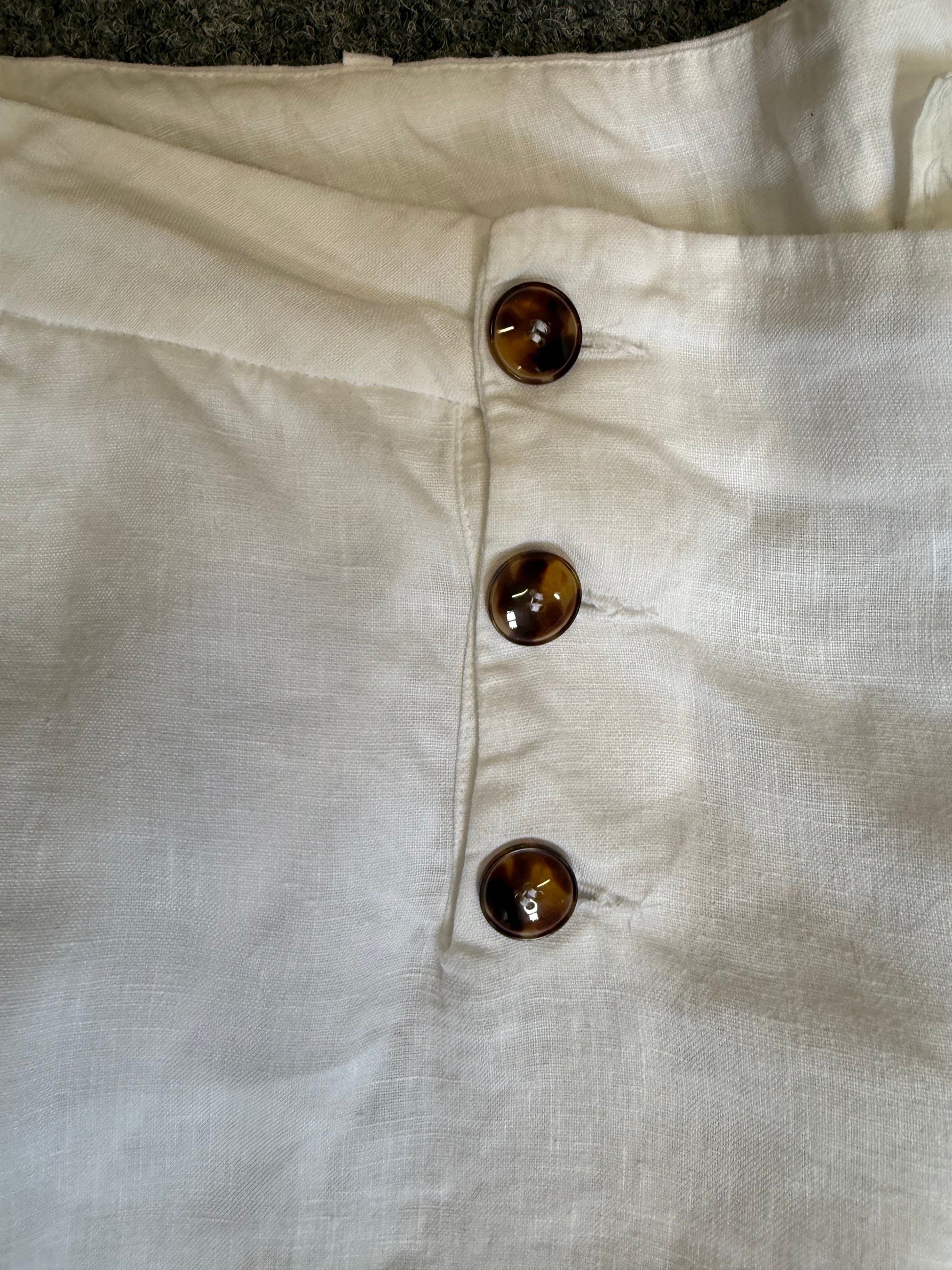 Maison 123 Paris white wide leg linen trousers