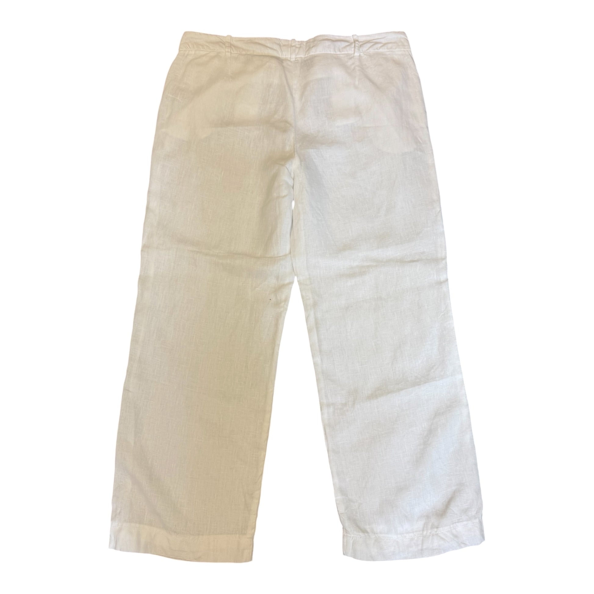 Maison 123 Paris white wide leg linen trousers