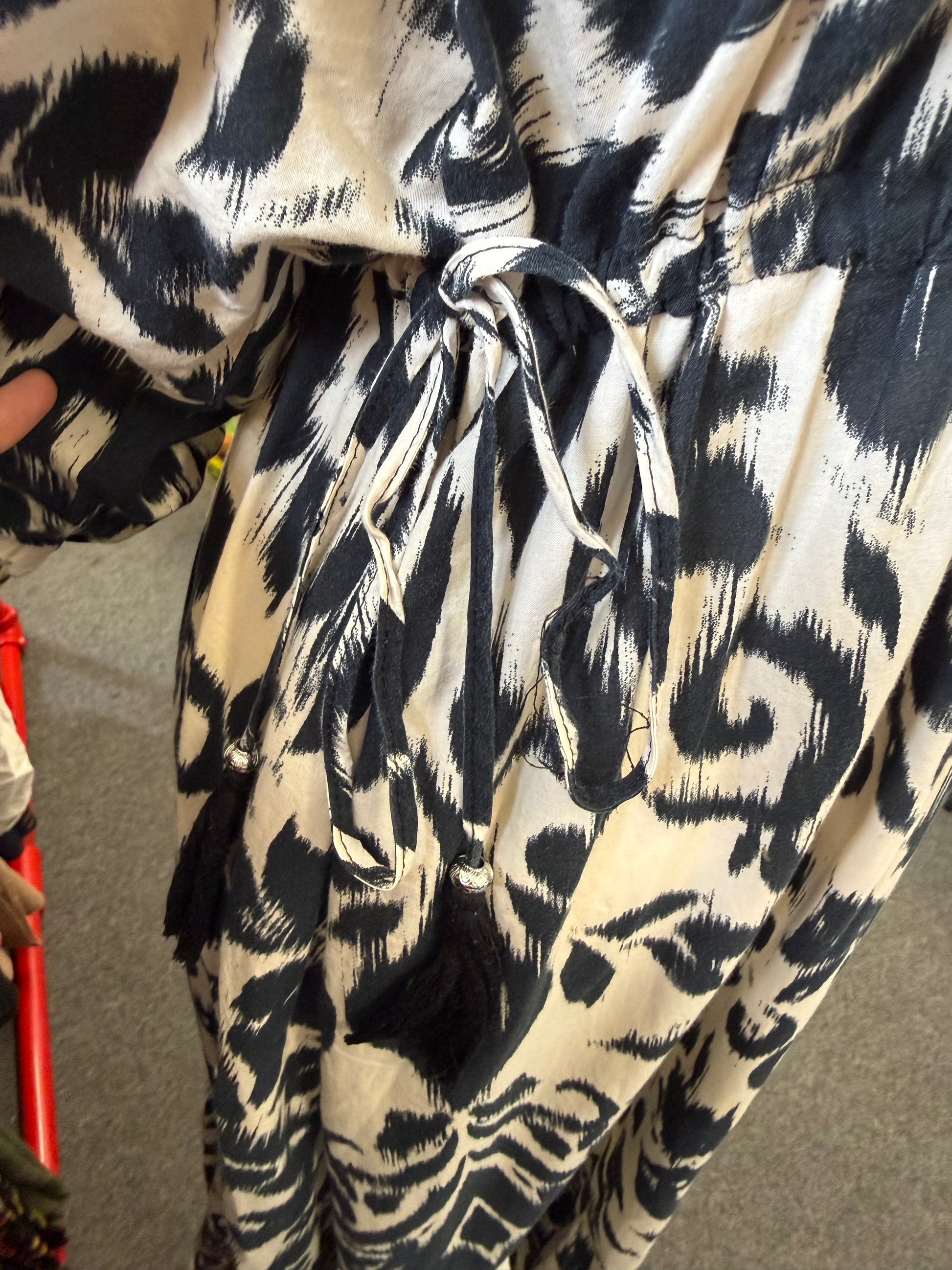Matalan tassle middle pouffe sleeve maxi dress