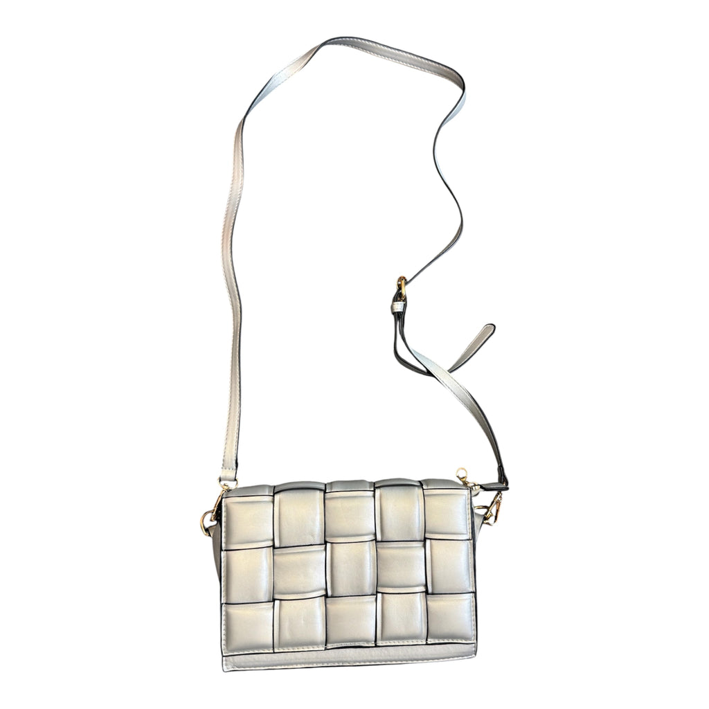 Metallic silver shoulder/clutch bag