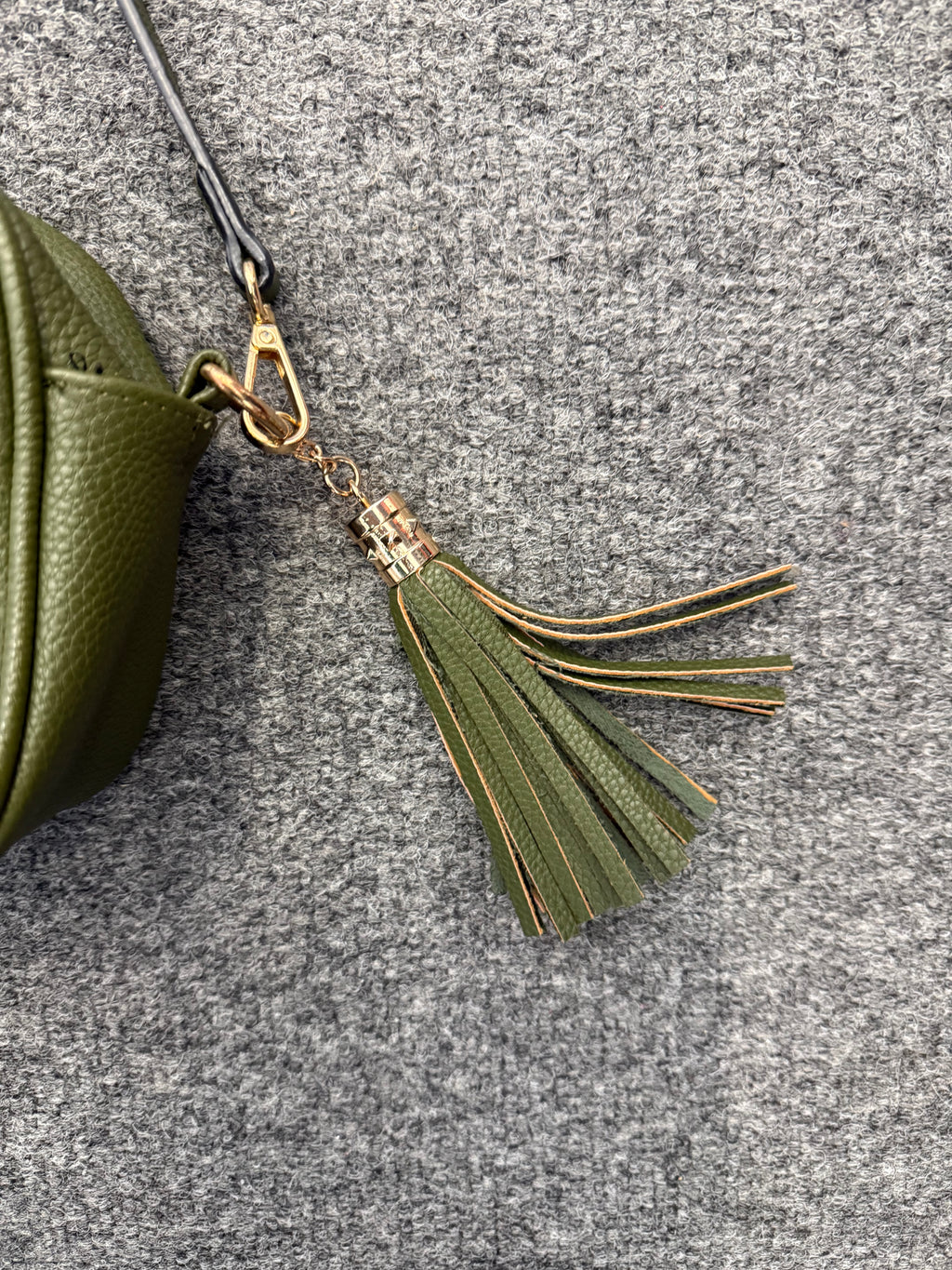 Khaki box crossbody bag