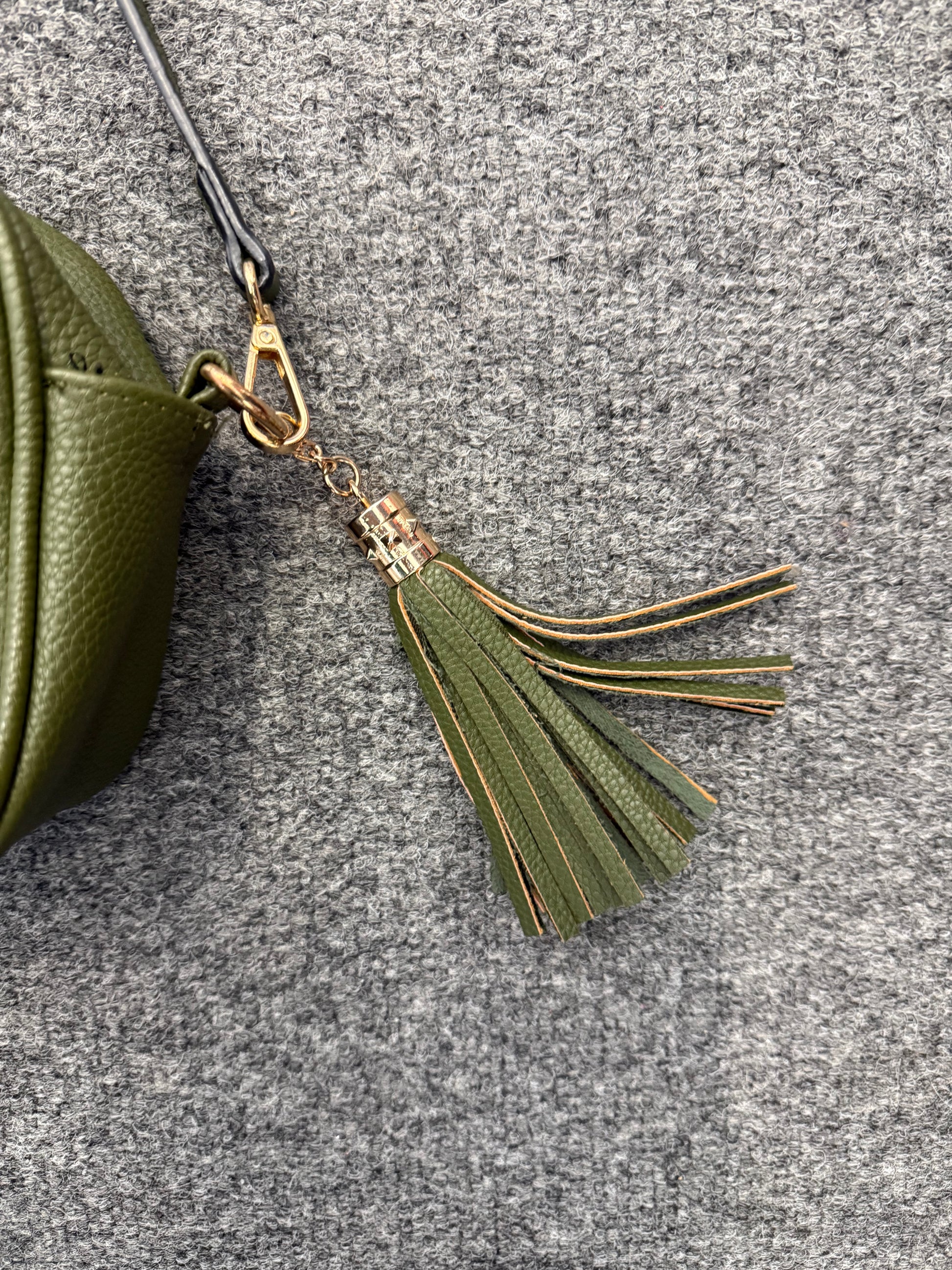 Khaki box crossbody bag
