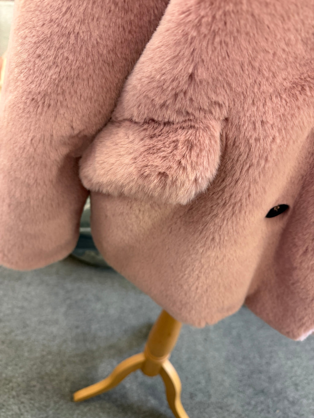 Oasis pink faux fur jacket