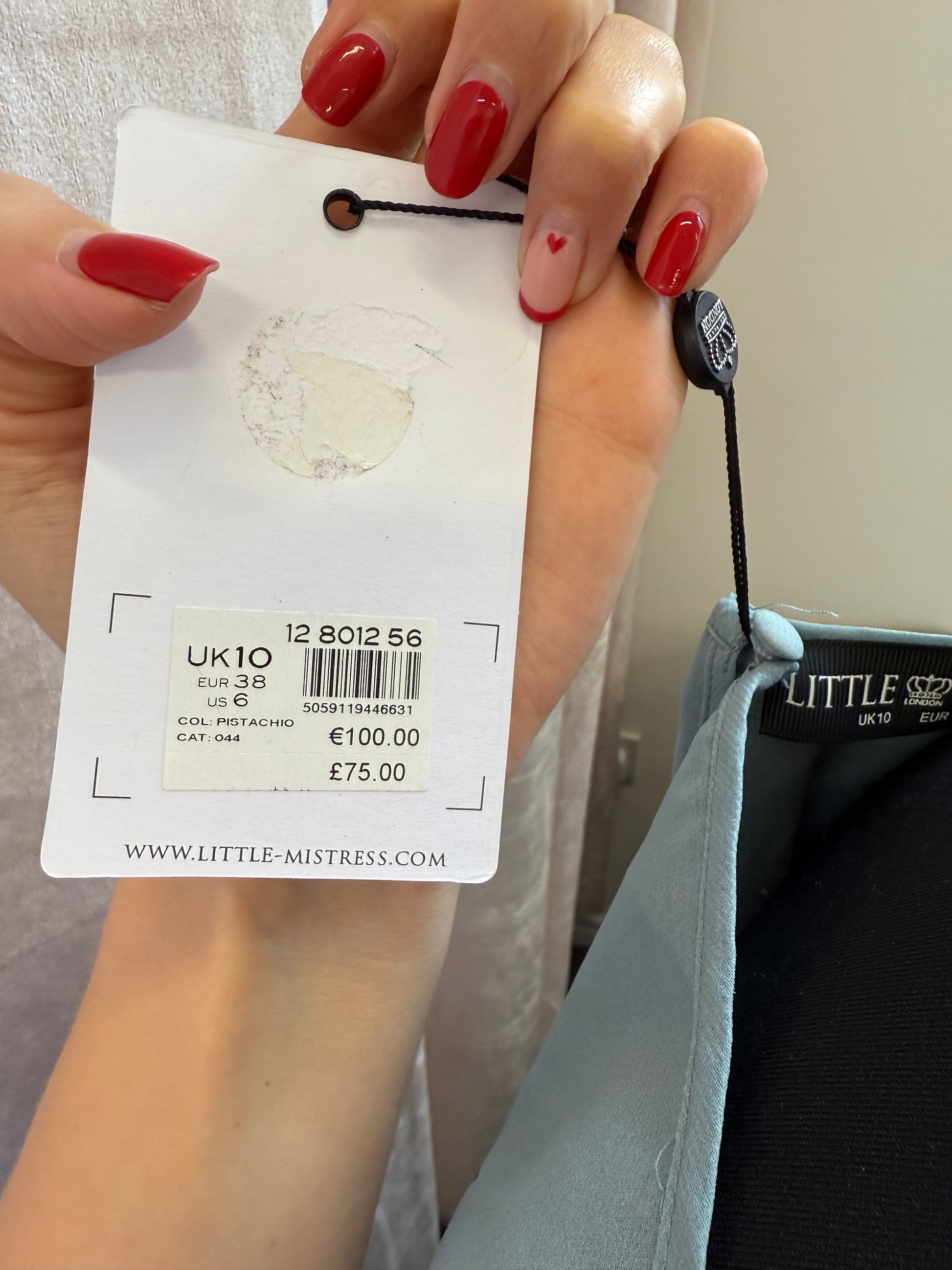 Little Mistress teal floral detail midi dress