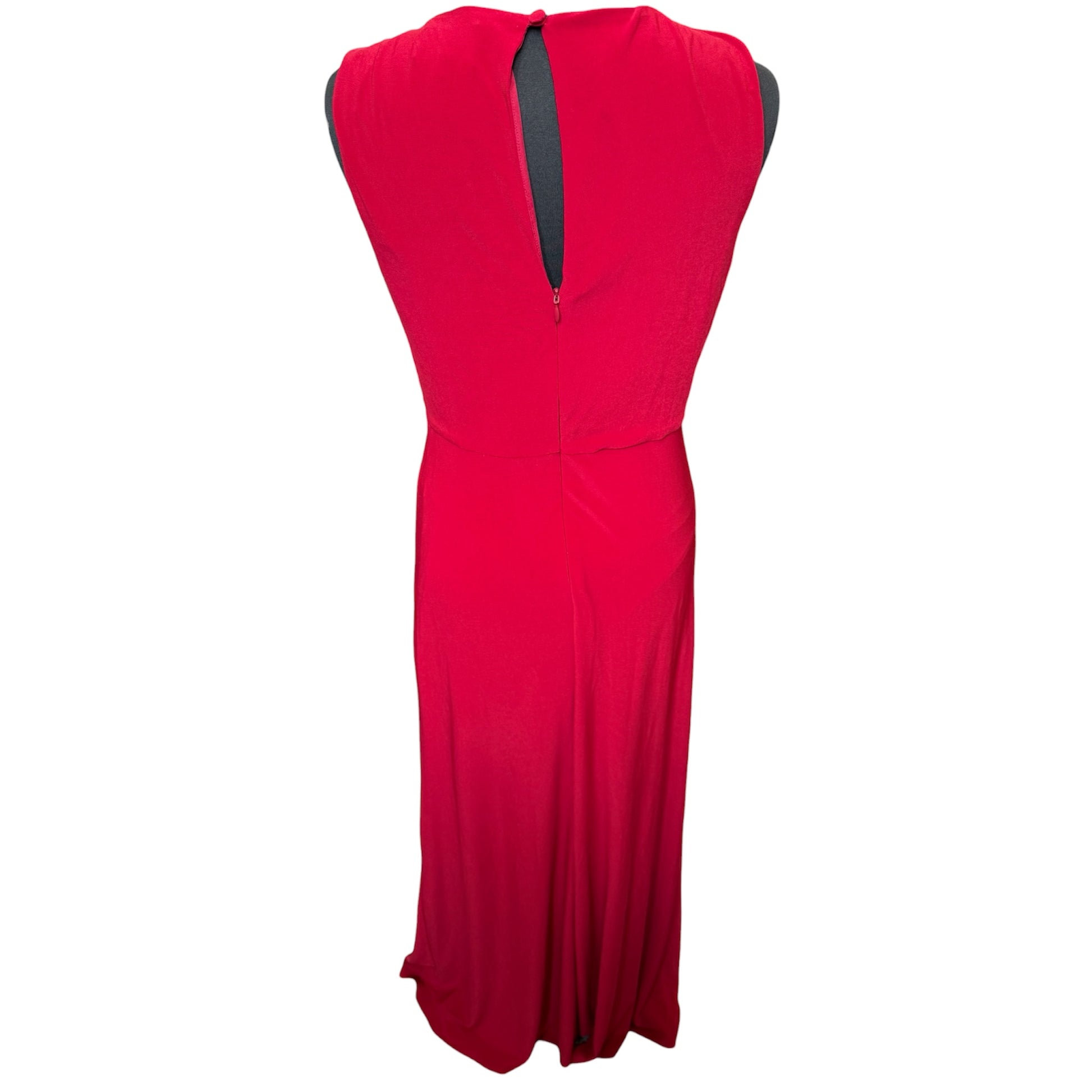 Phase Eight red bead detail full length dress