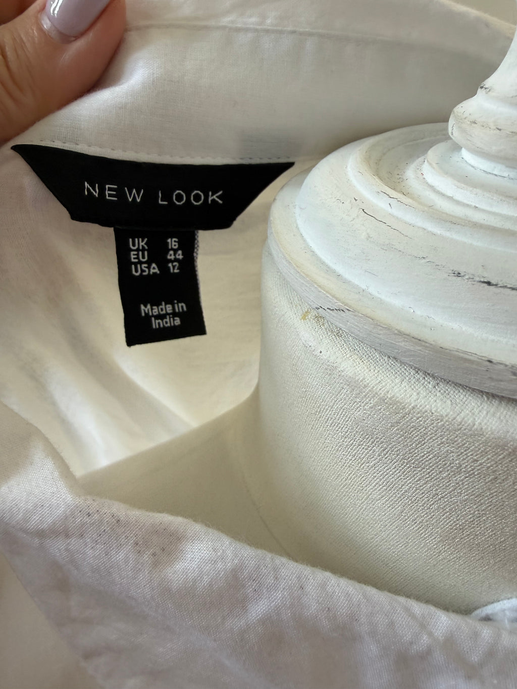 New Look white long sleeved tier shirt
