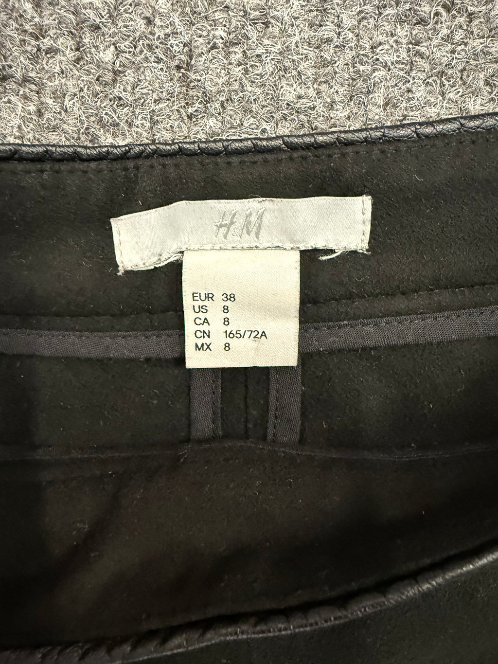 H&M suede look tapered trousers