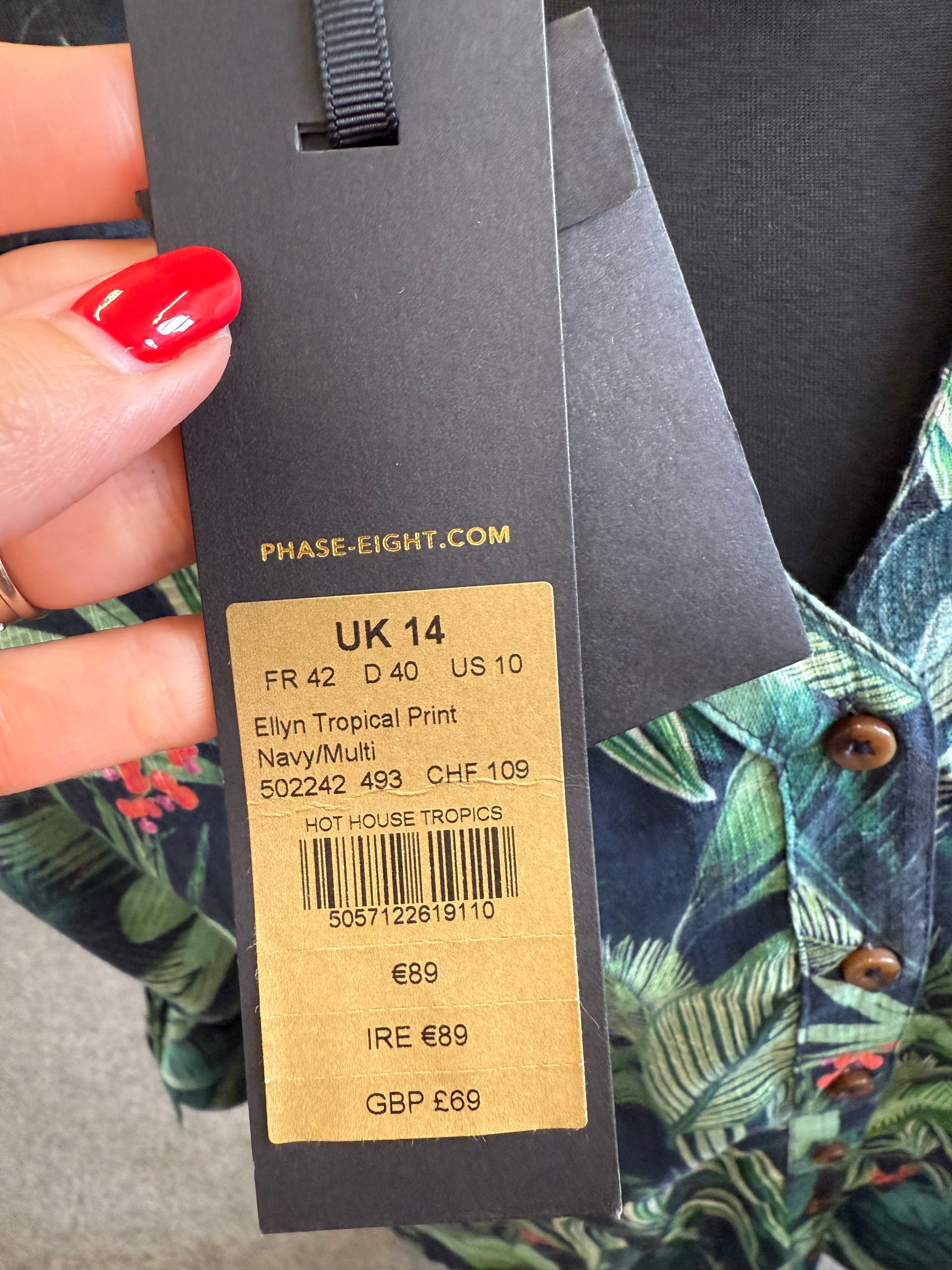 Phase Eight hawaiian print oversize