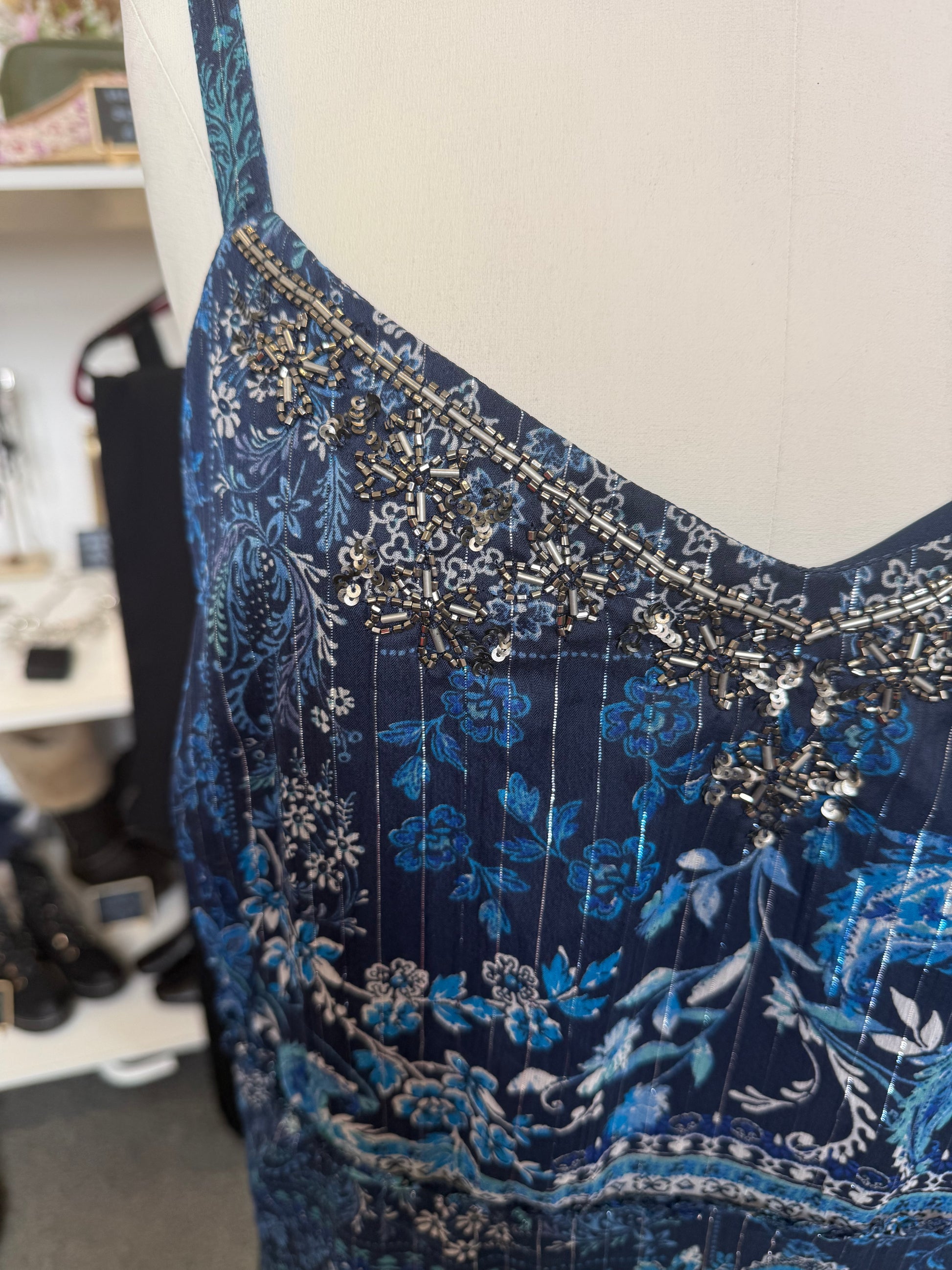 Per Una bead detail strap floral dress