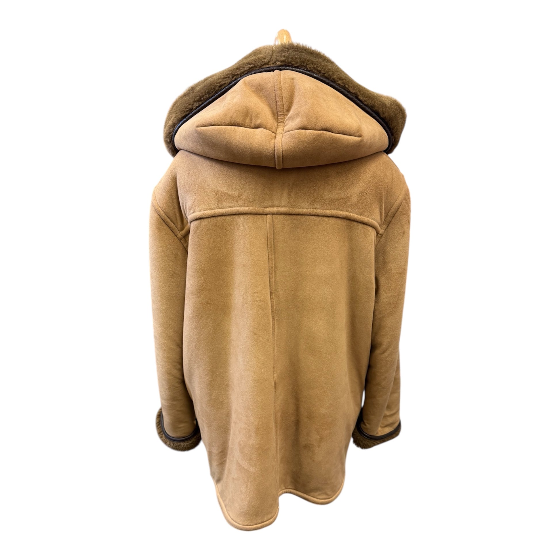 Vintage brown toggle hooded coat