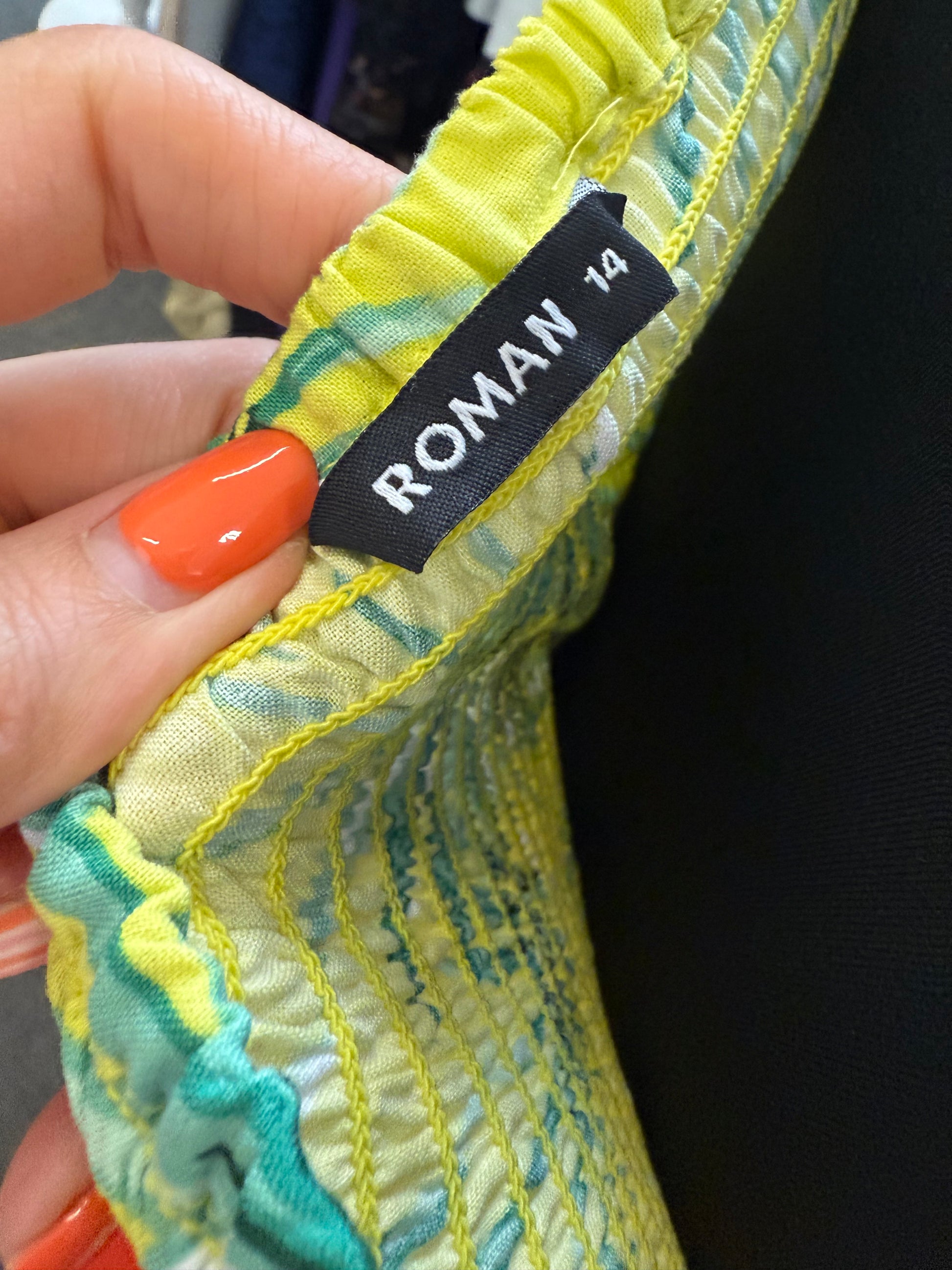 Roman off the shoulder floral maxi dress