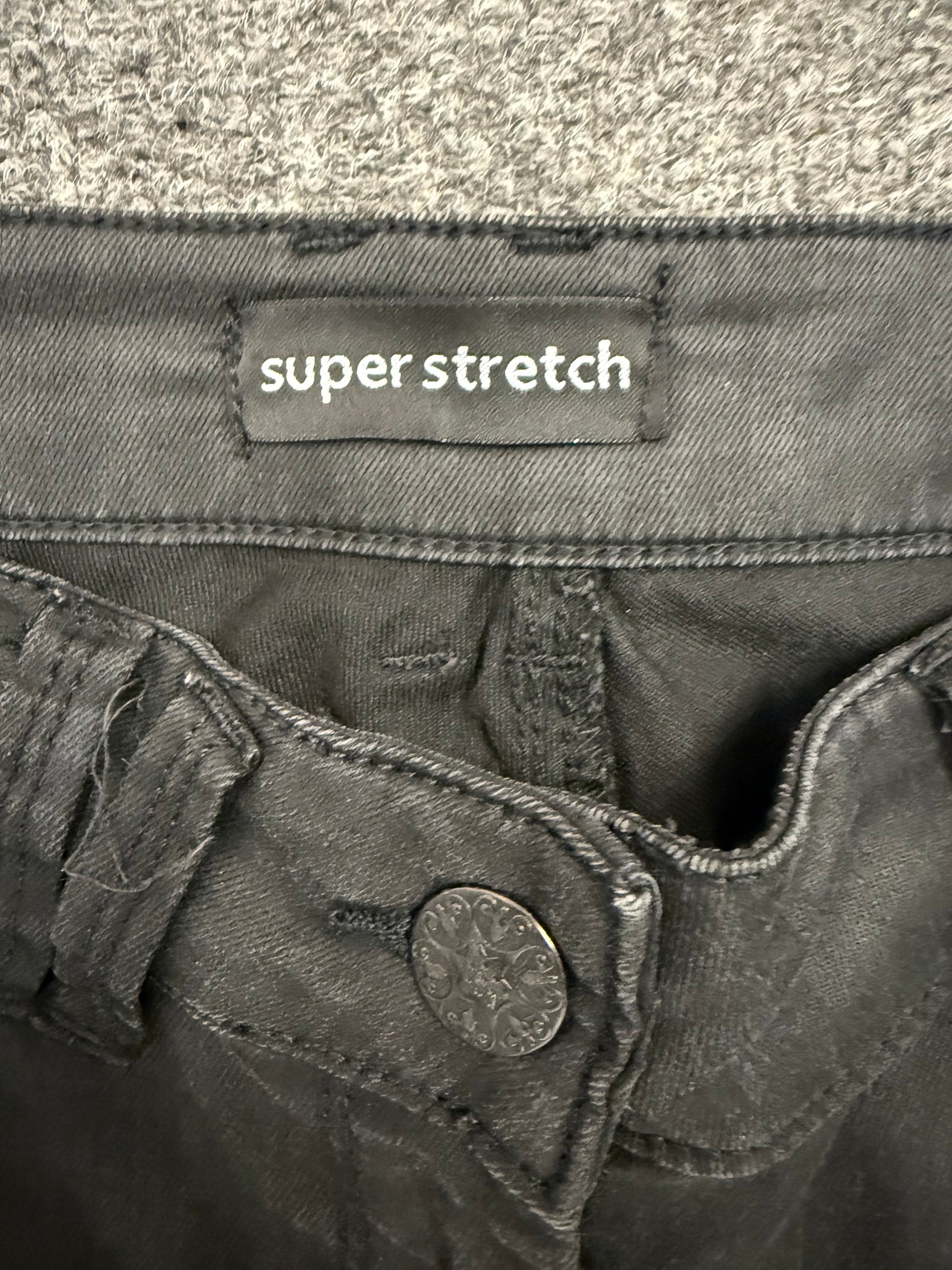 M&S super stretch wet look jeans