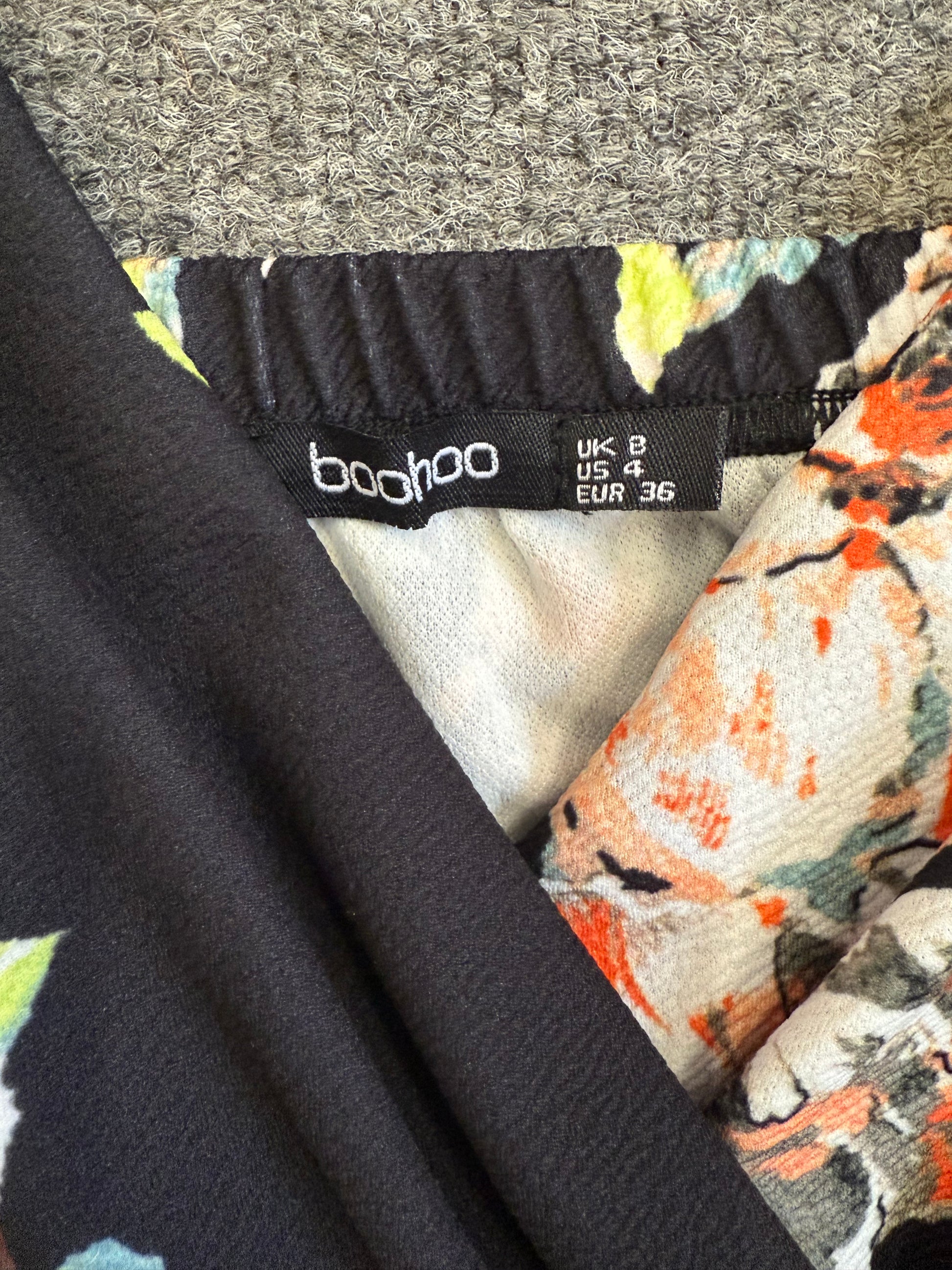 Boohoo floral tapered strappy jumpsuit