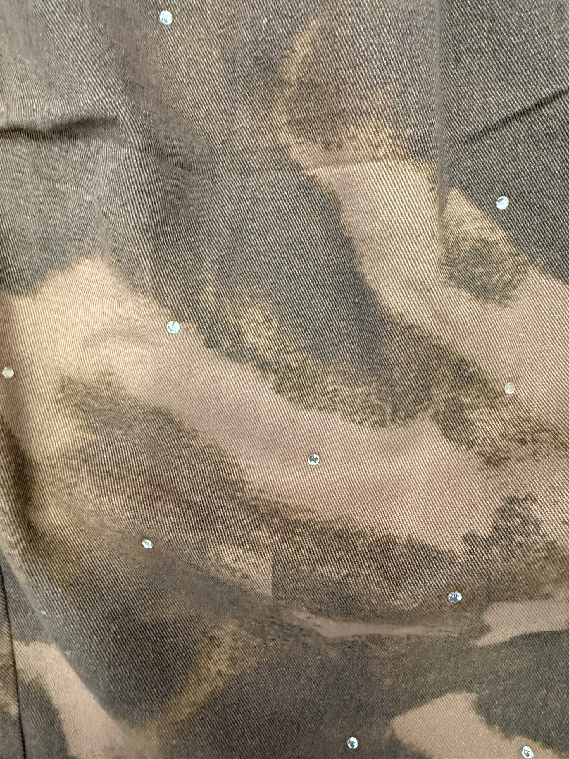 River Island camouflage gem details cargos