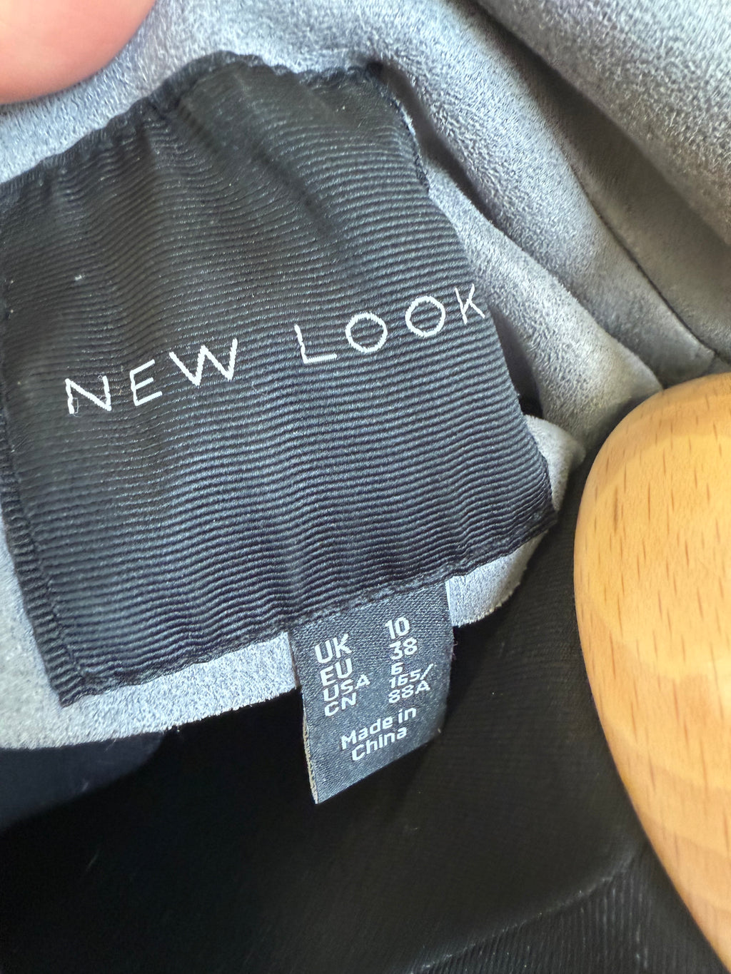 New Look grey suede look biker jacket