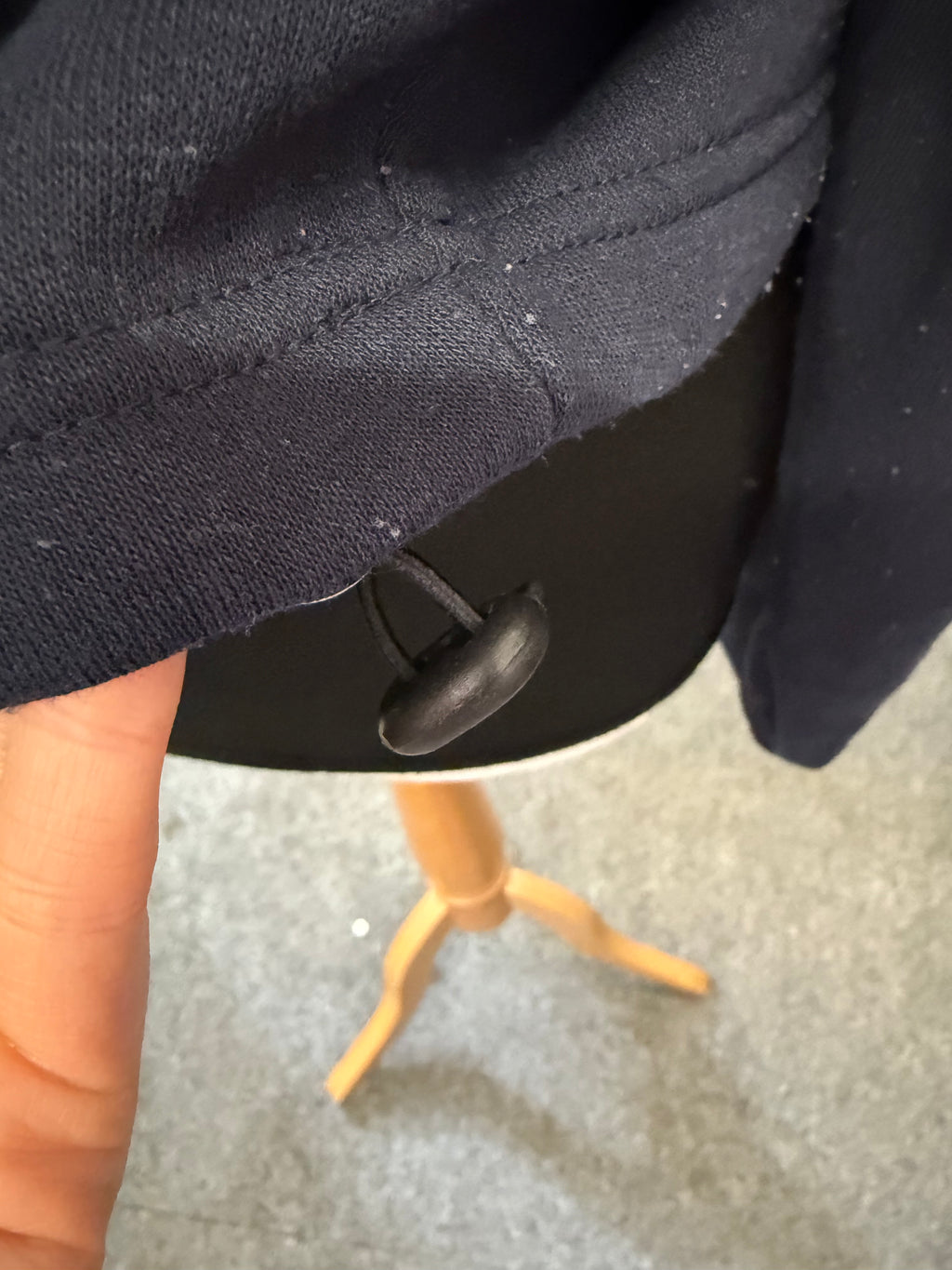 In The Style logo navy zip sweat