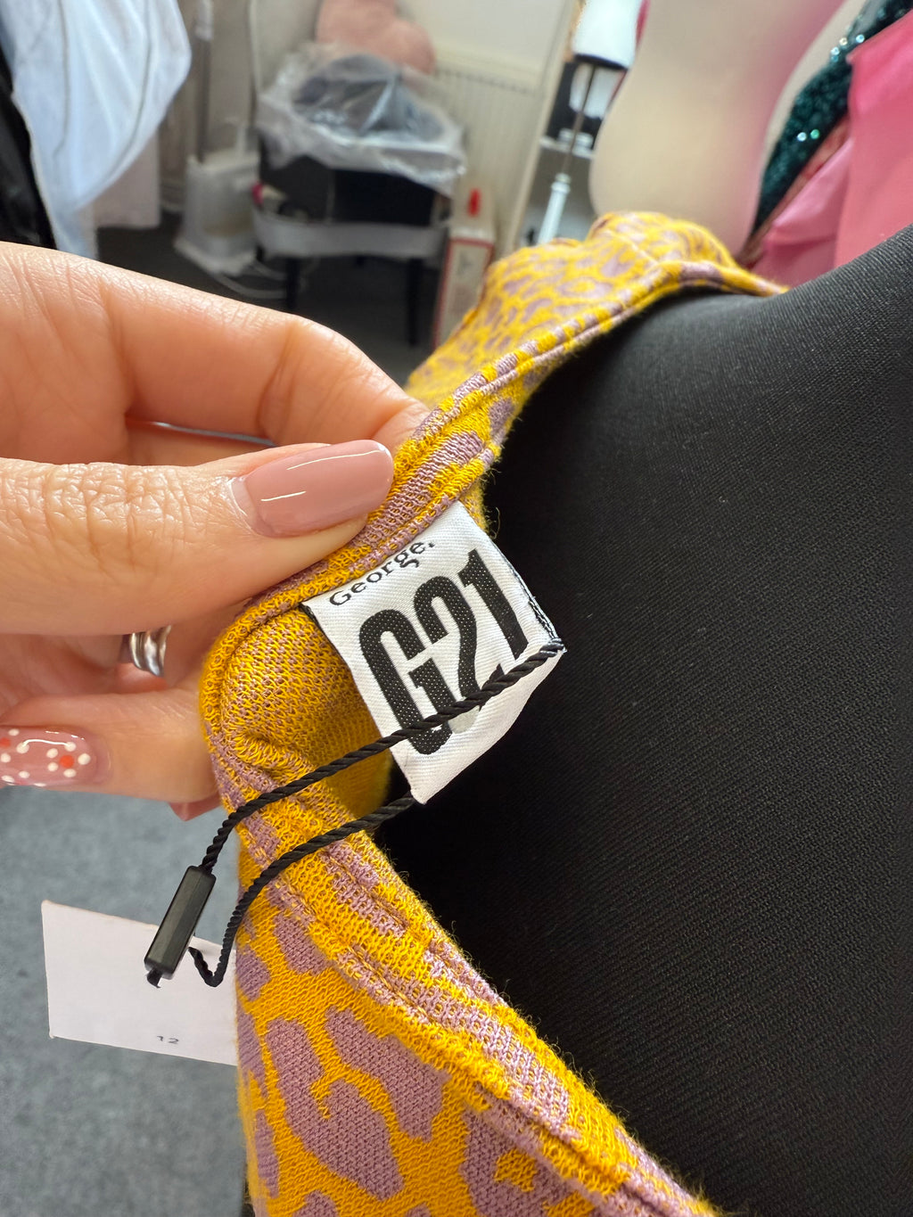 George crop animal print top