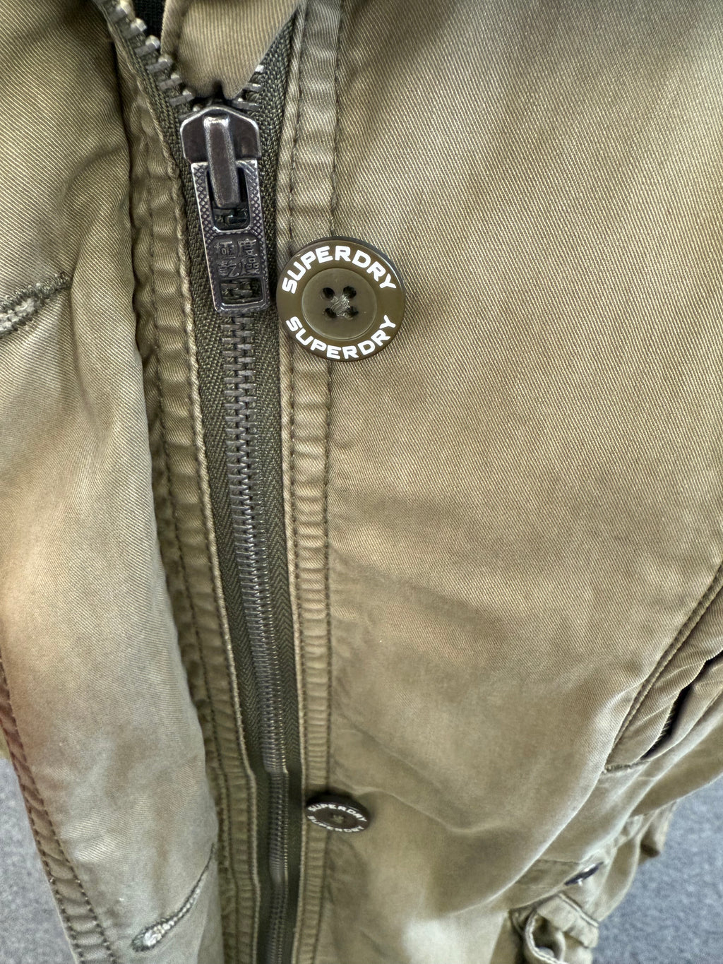 Superdry khaki hooded parka