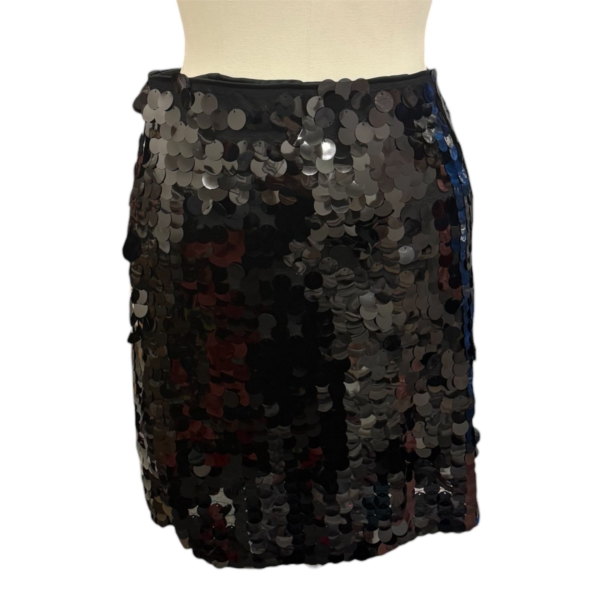 Only Black large sequin mini skirt