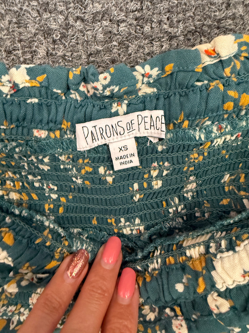 Patrons of Peace floral wide leg high waist trousers