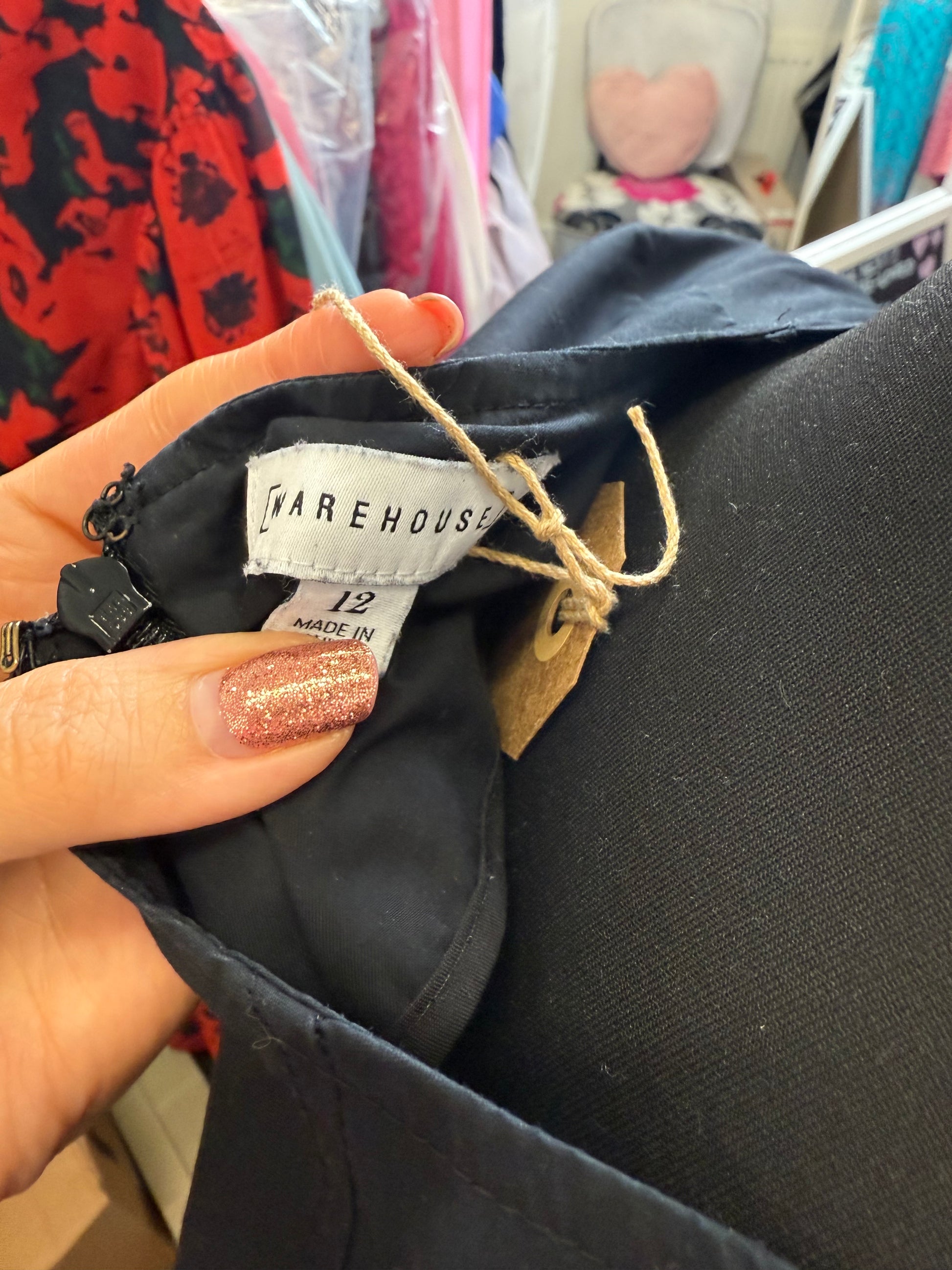 Warehouse belted midi dress