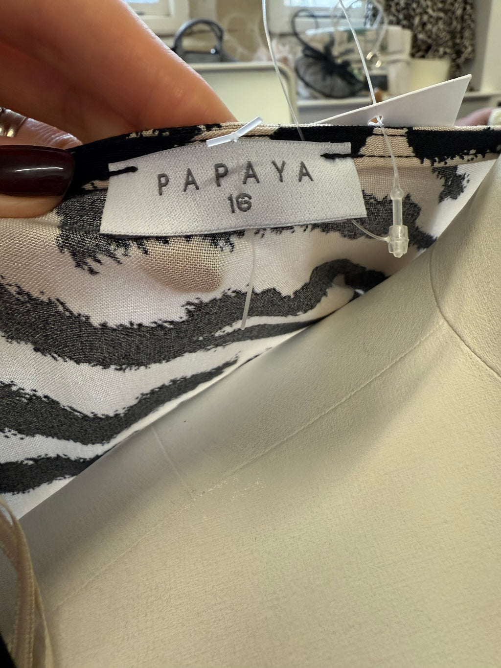 Papaya animal print midi long sleeved dress