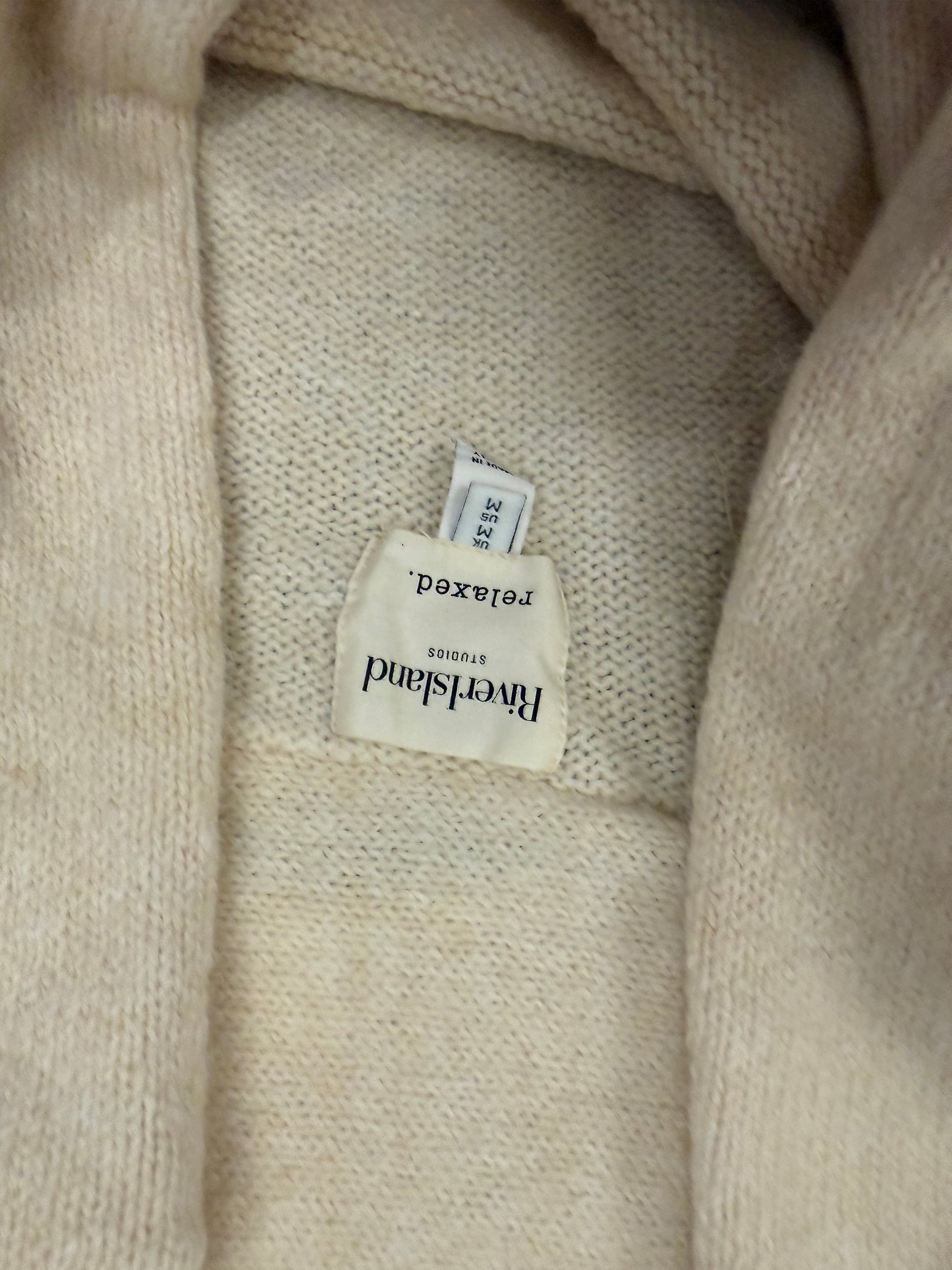 River Island bow detail off the shoulder jumper