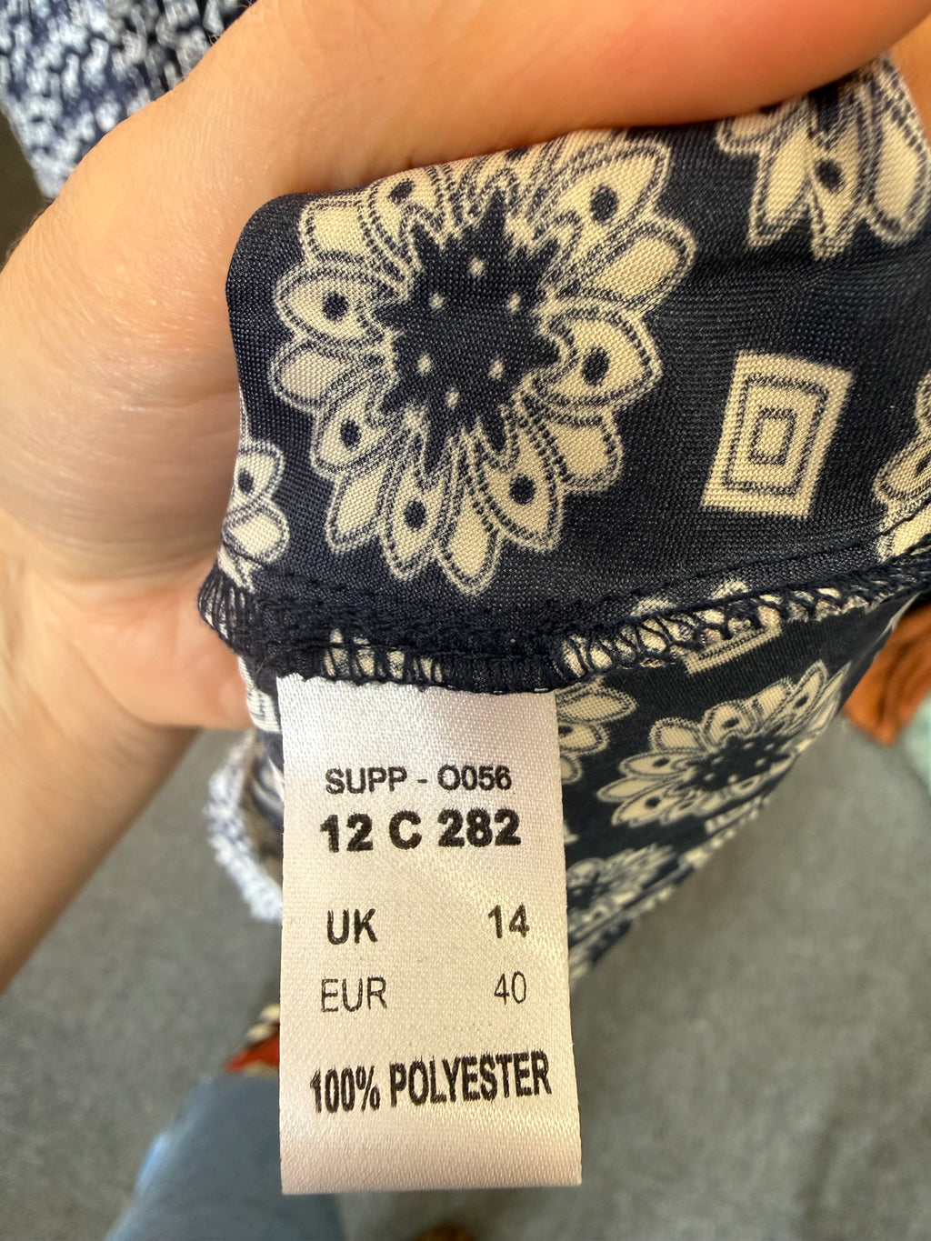 Kaleidoscope navy floral pleat midi skirt