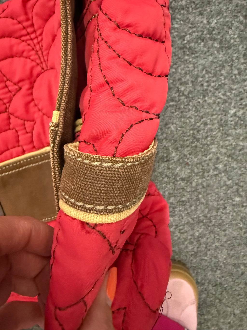 Fossil red satchel style bag