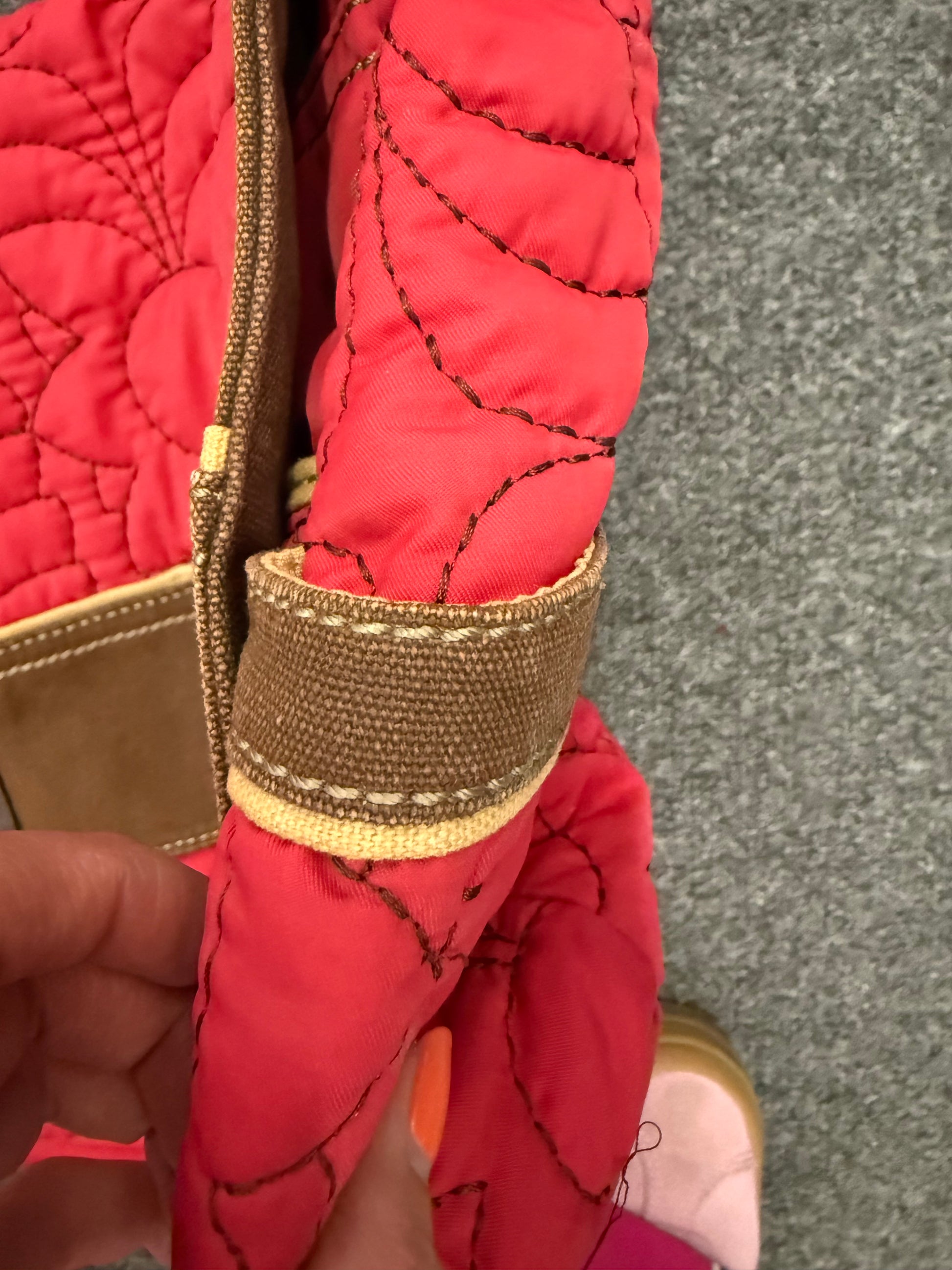 Fossil red satchel style bag