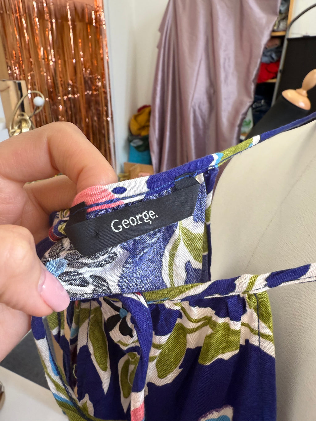 George high neck floral strappy top