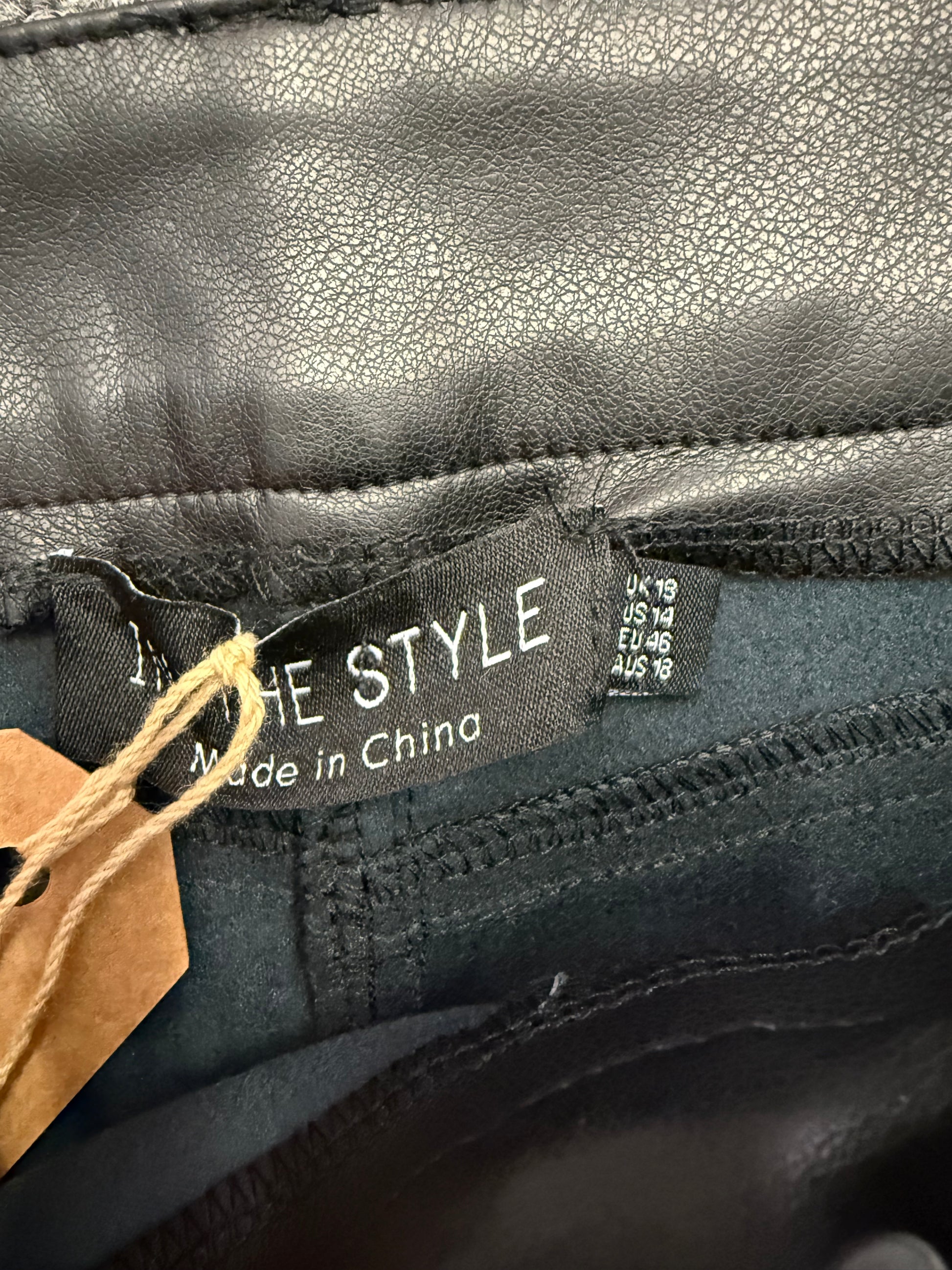 In The Style faux leather midi skirt