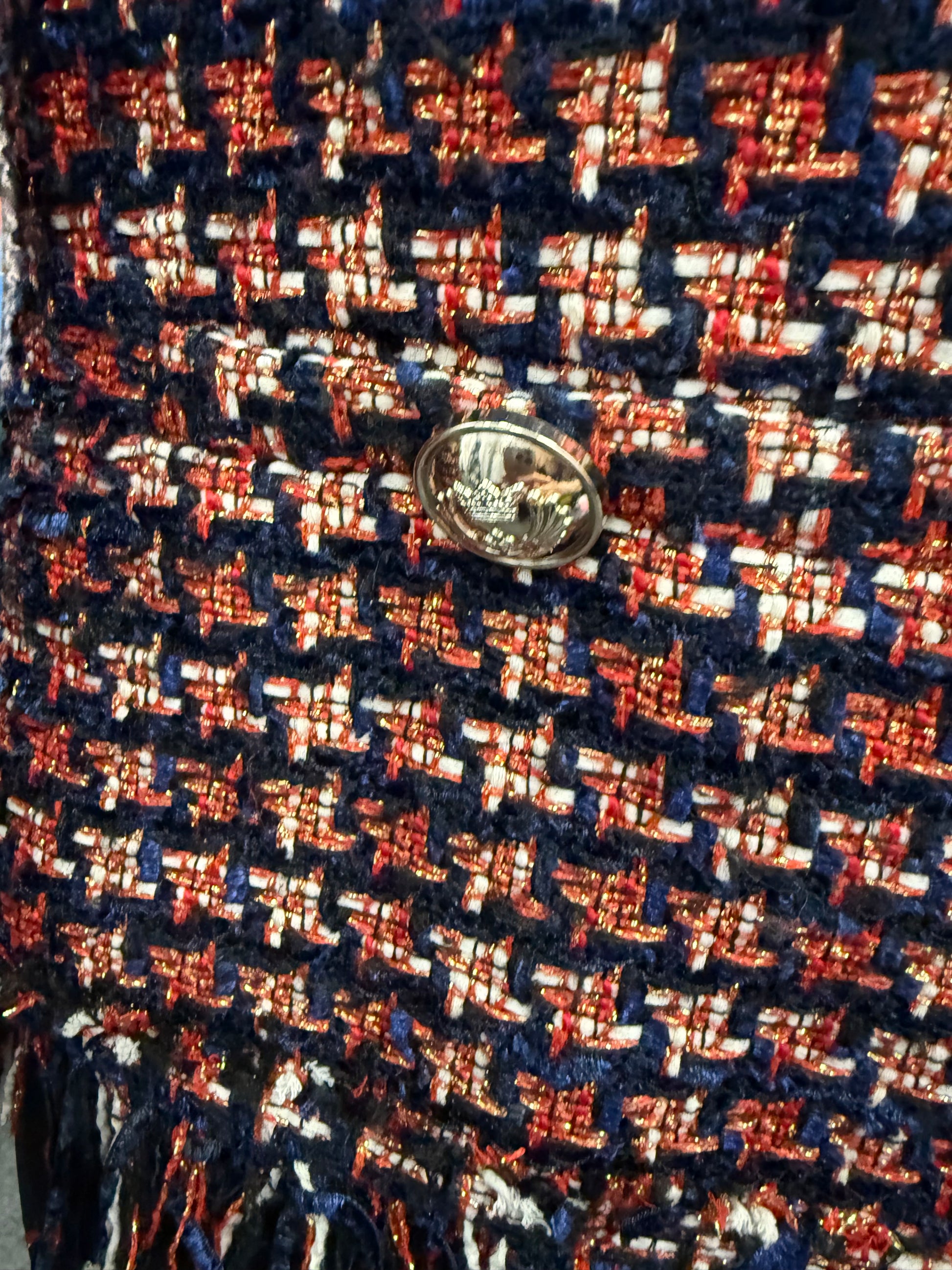 River Island Chanel style gold buttoned jacket