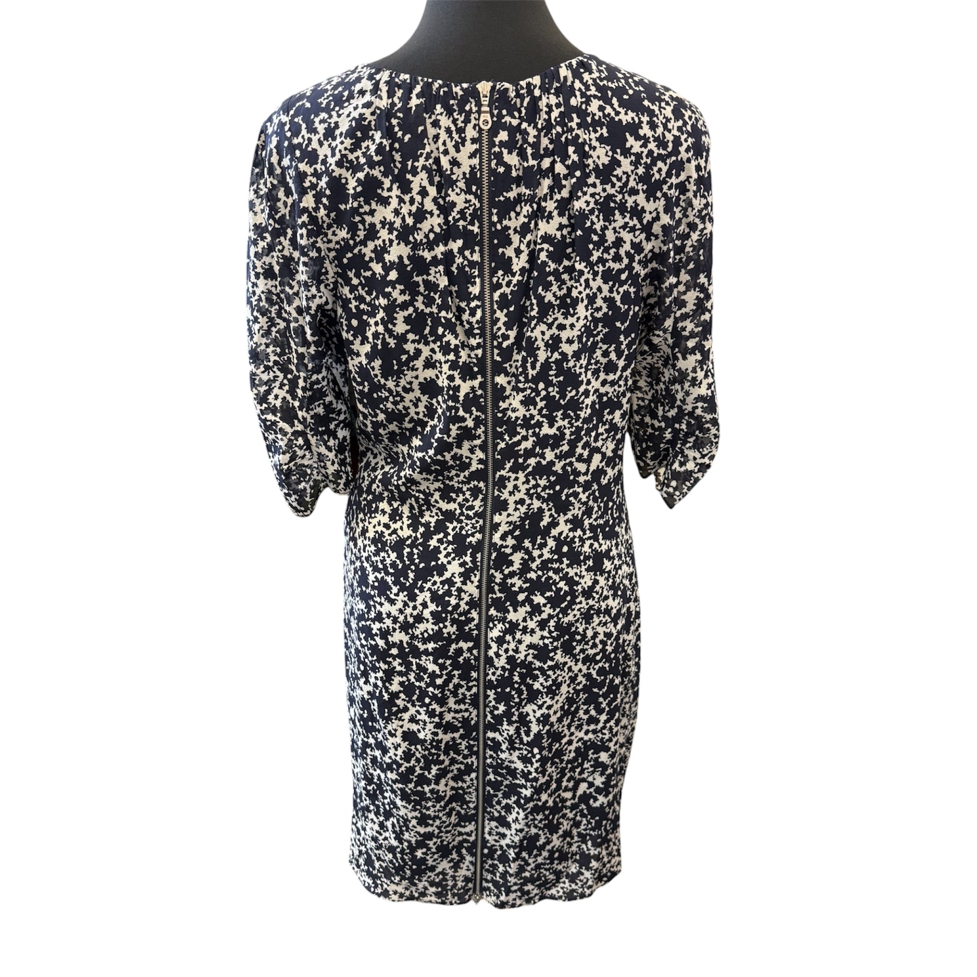 Whistles zip back round neck bodycon dress