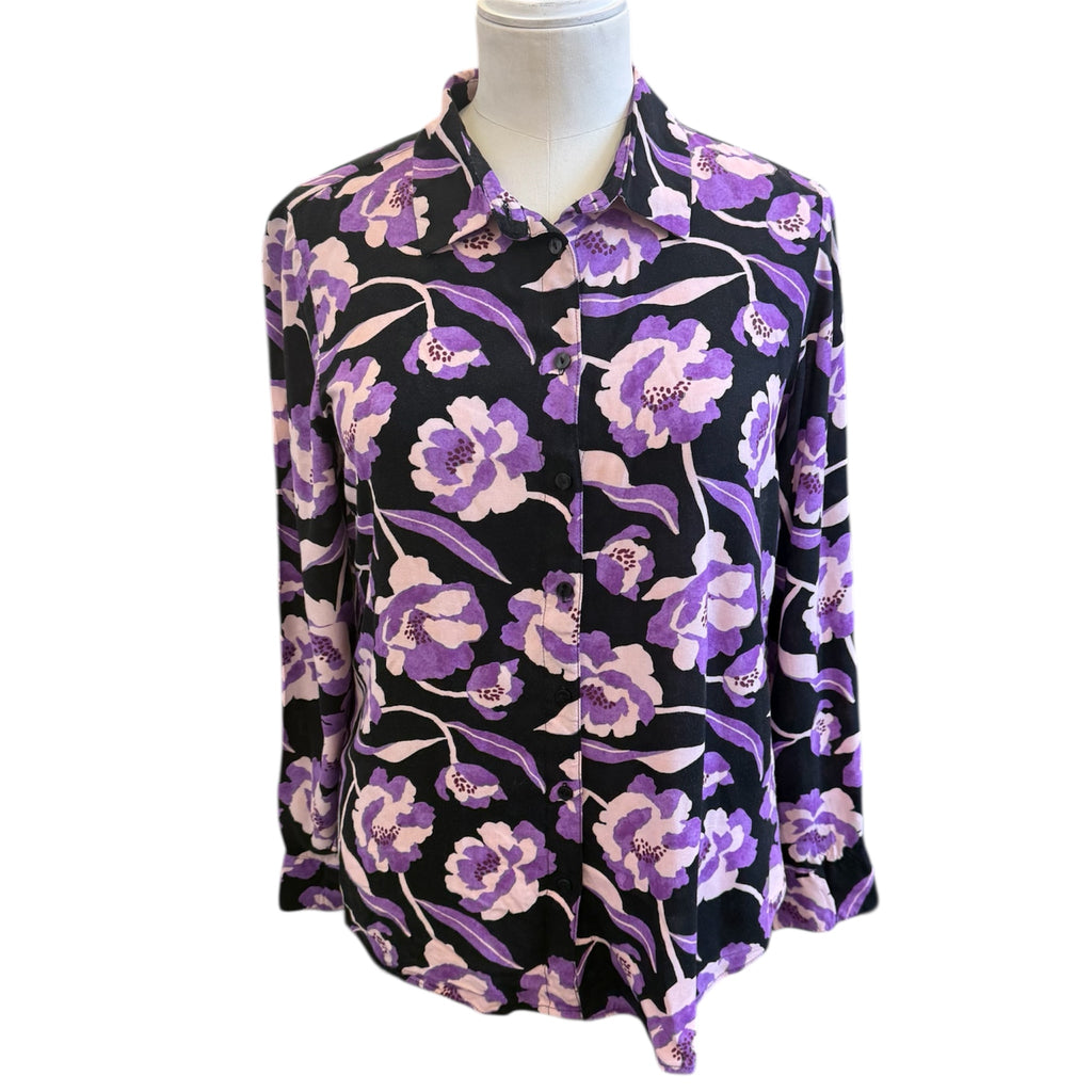 Lefties purple floral blouse