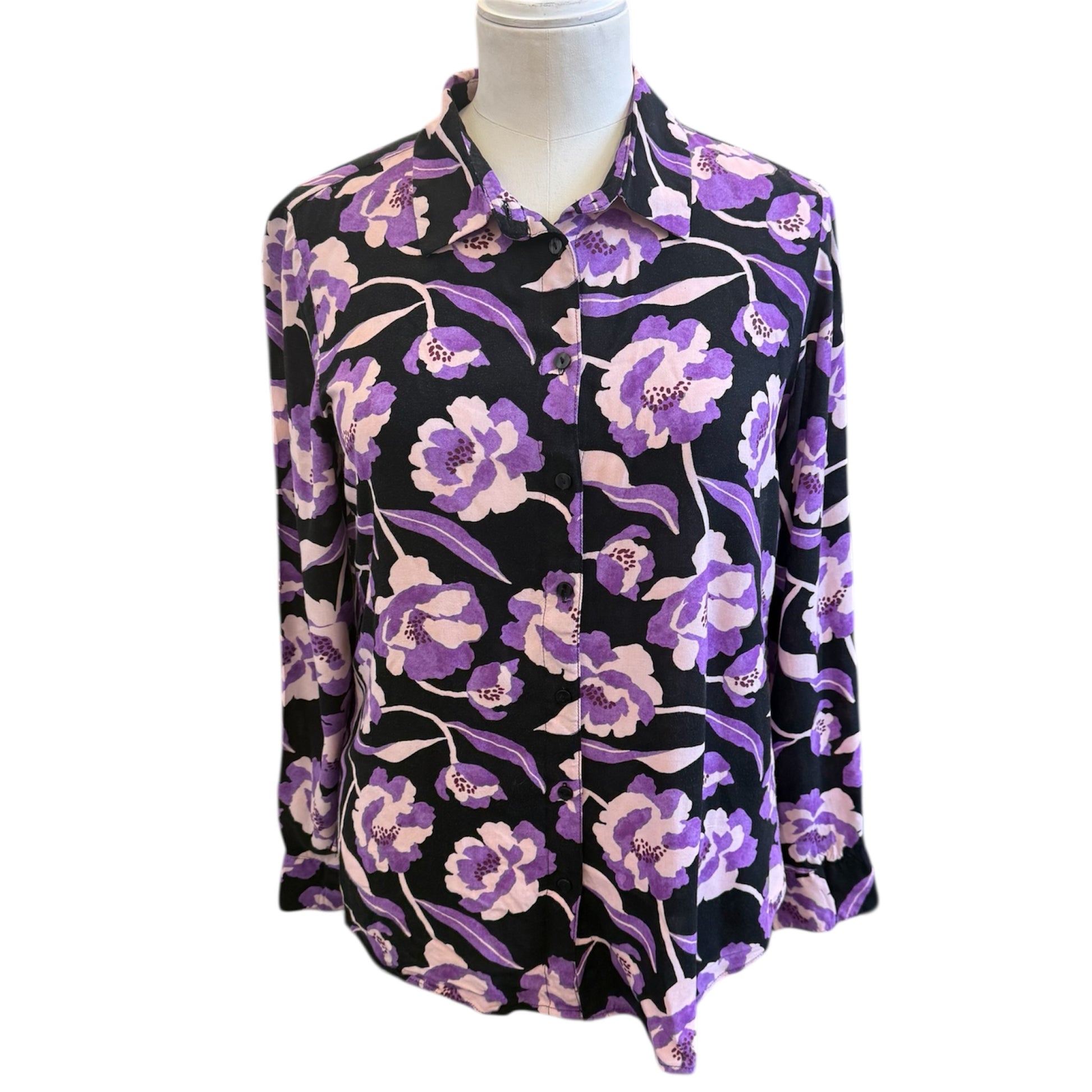 Lefties purple floral blouse