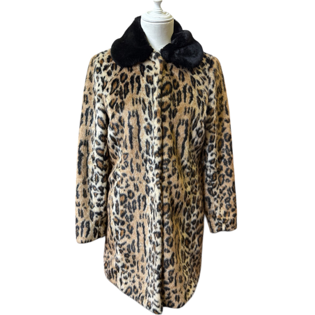 Per Una animal print faux fur longline coat