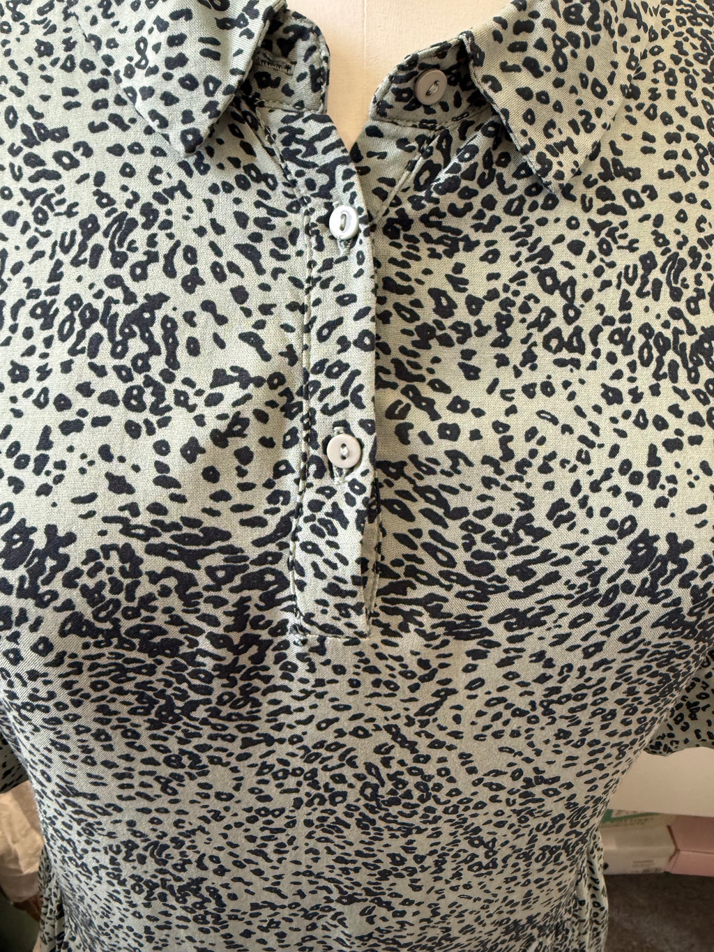 Soya Concept animal print short sleeved tier midi dress