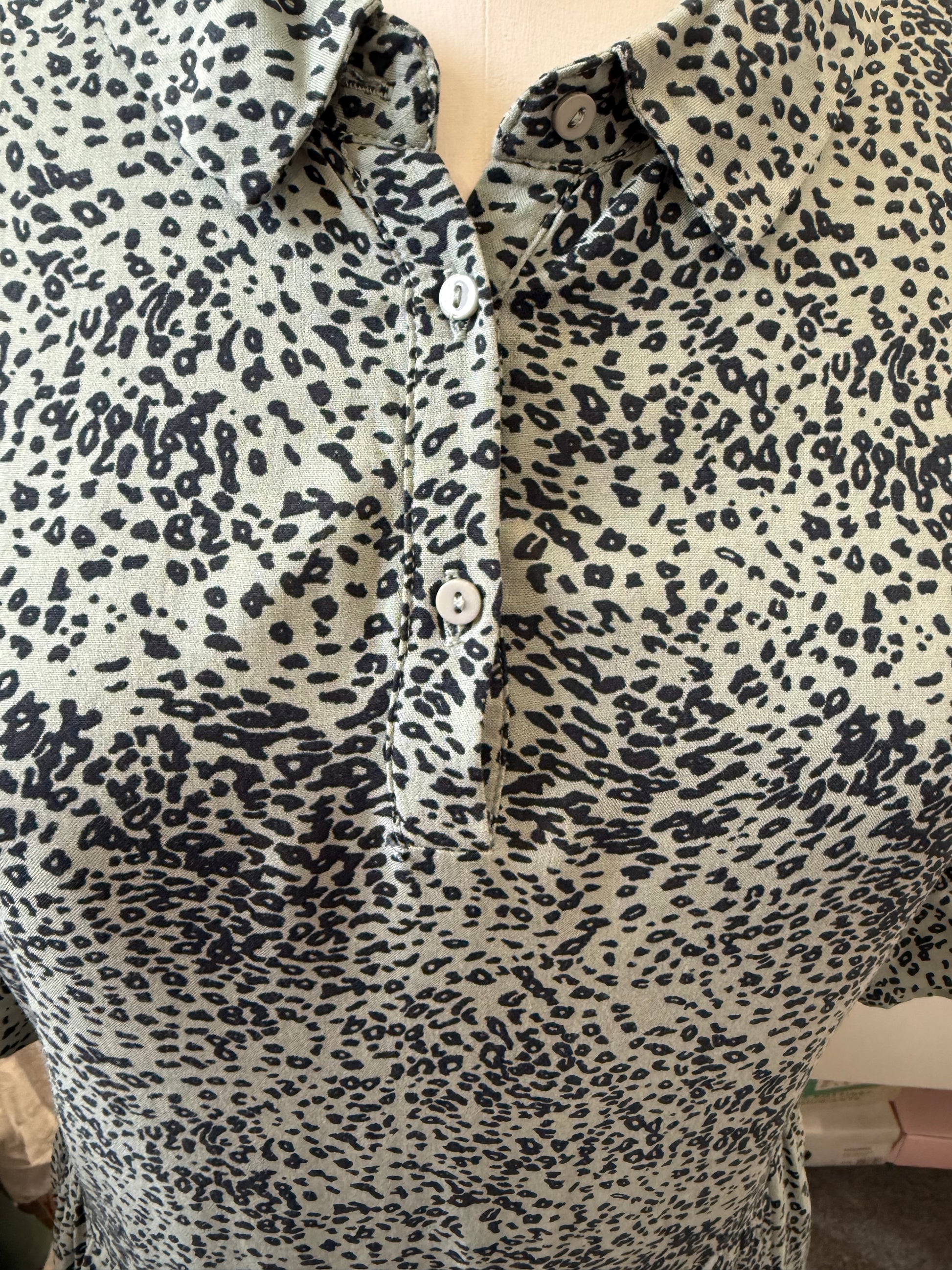 Soya Concept animal print short sleeved tier midi dress