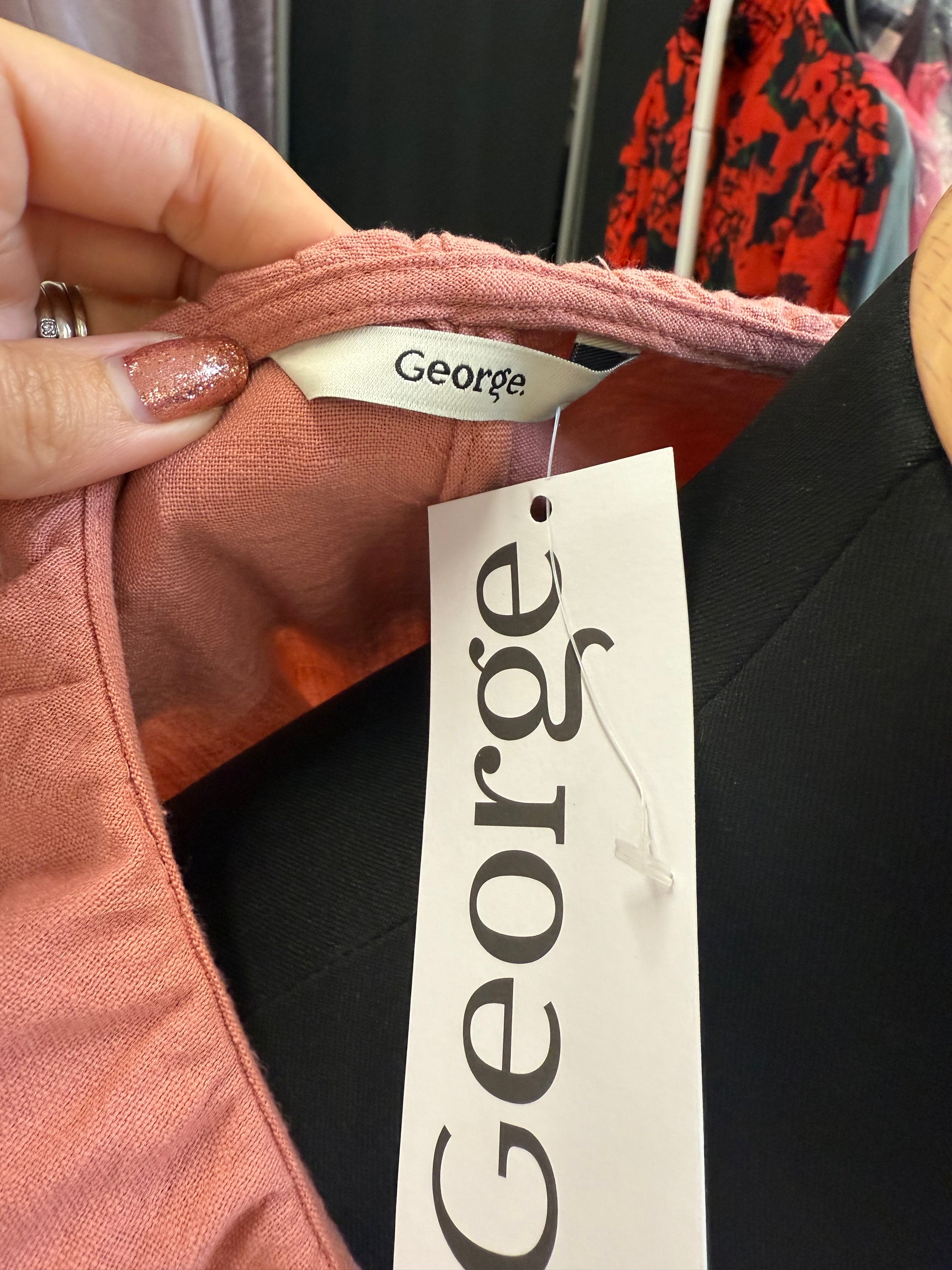 George sleeveless frill top