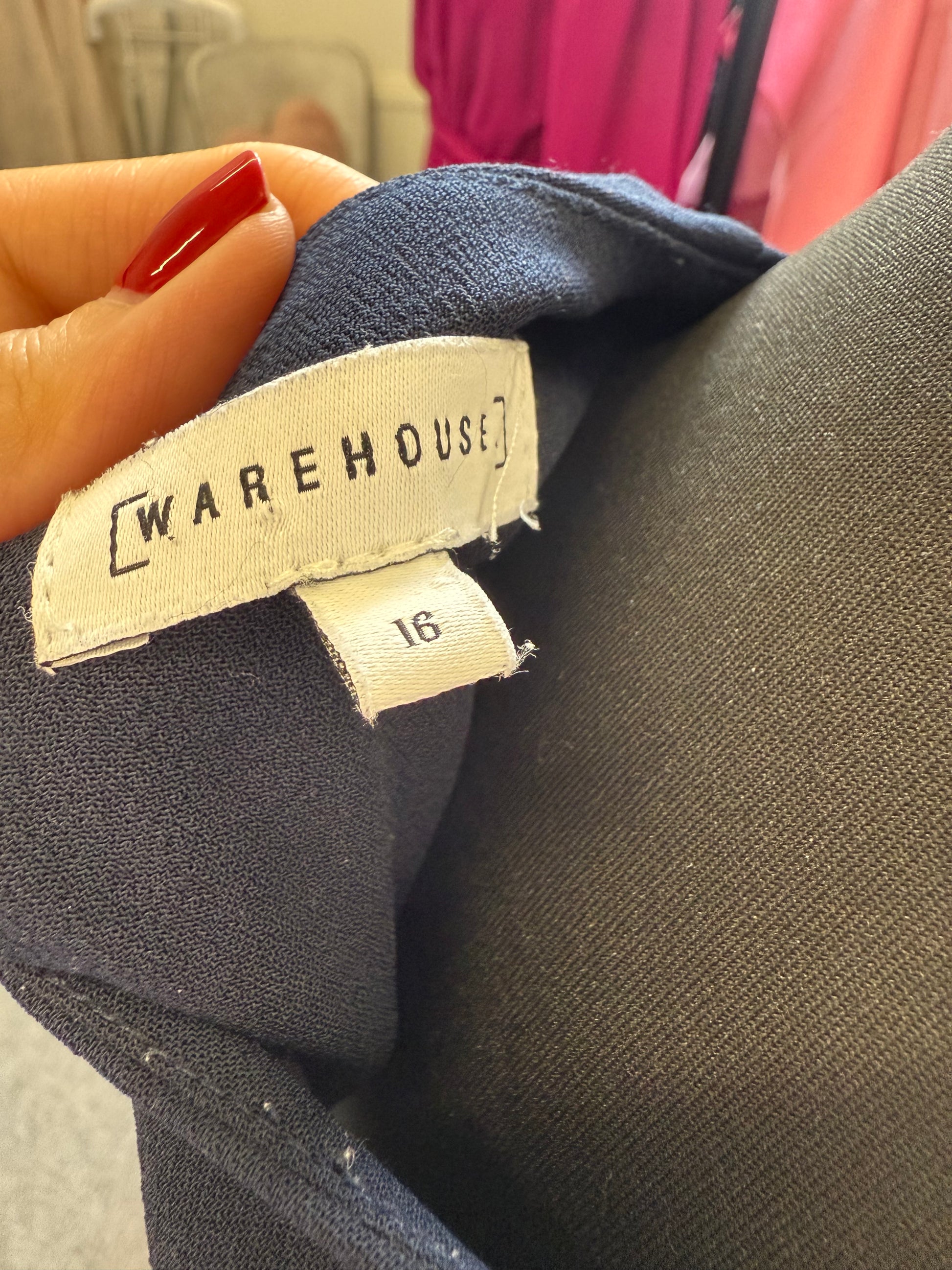 Warehouse navy occasion mini dress