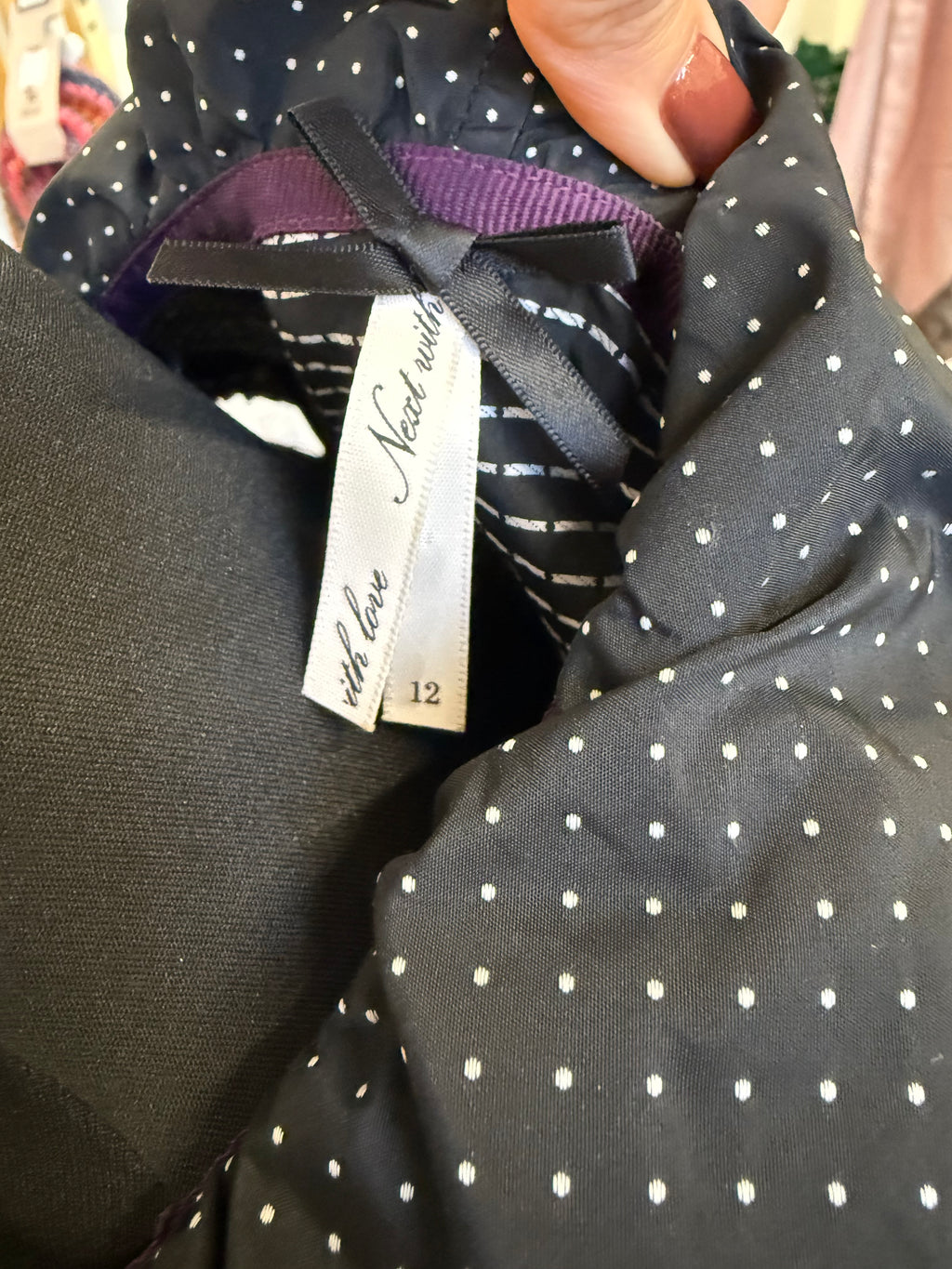 Next polka dot frill blouse