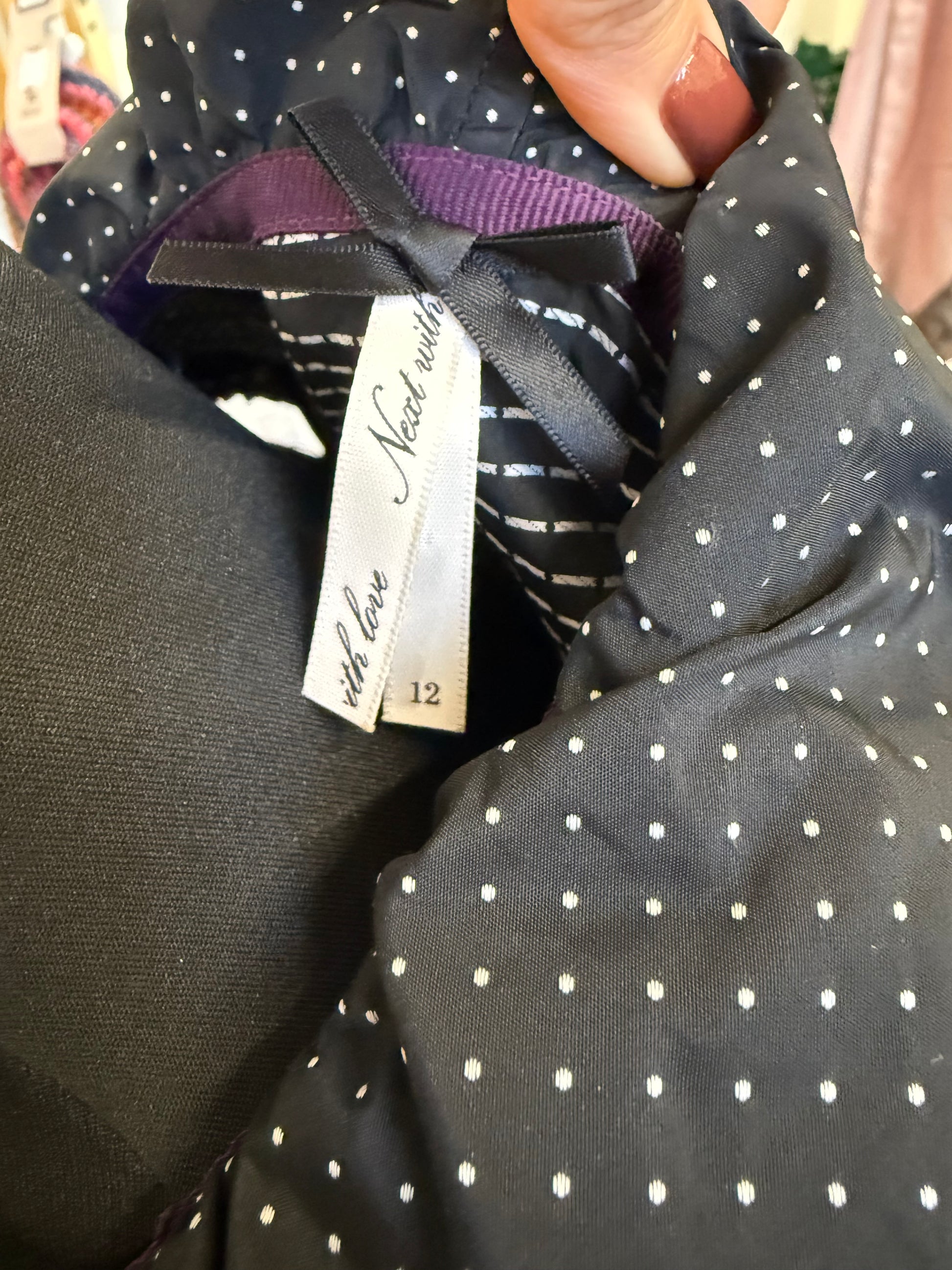 Next polka dot frill blouse