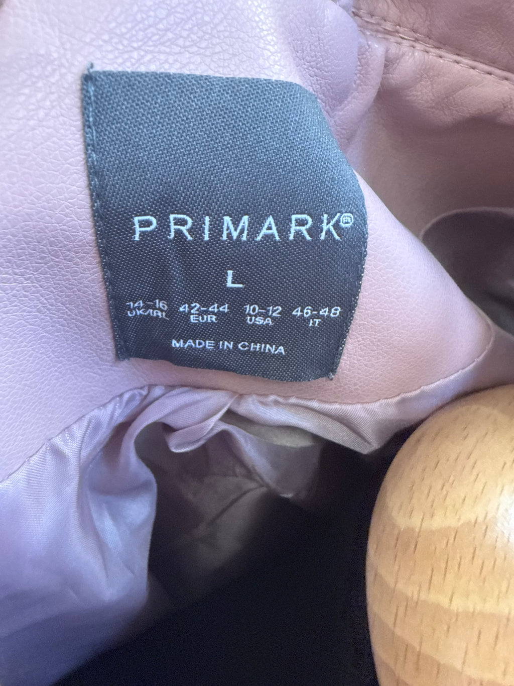Primark pink faux leather biker jacket