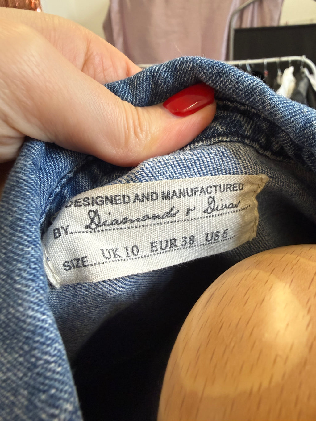 Diamonds & Divas denim short sleeved pocket dress